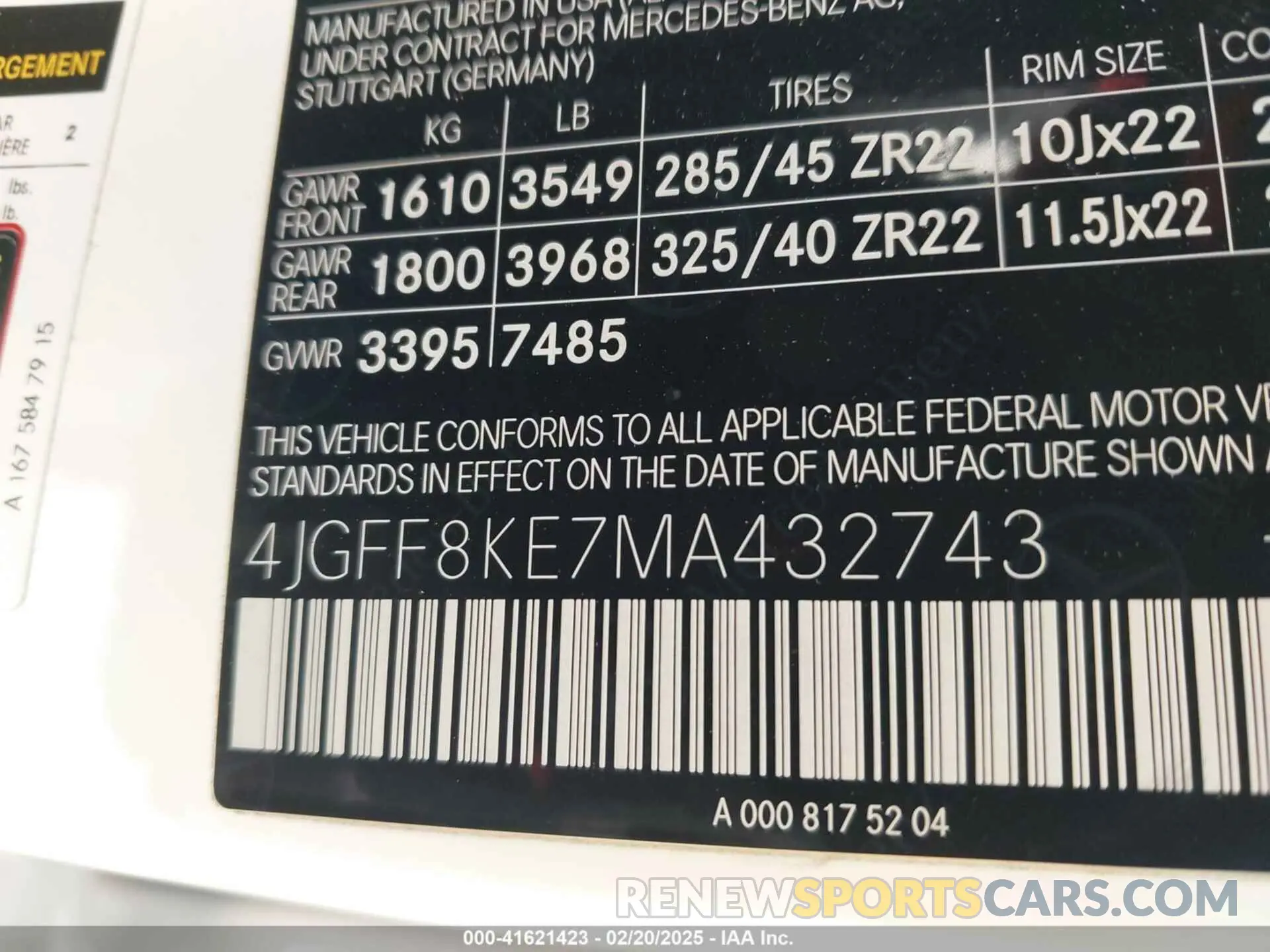 9 Фотография поврежденного автомобиля 4JGFF8KE7MA432743 MERCEDES-BENZ AMG GLS 63 2021