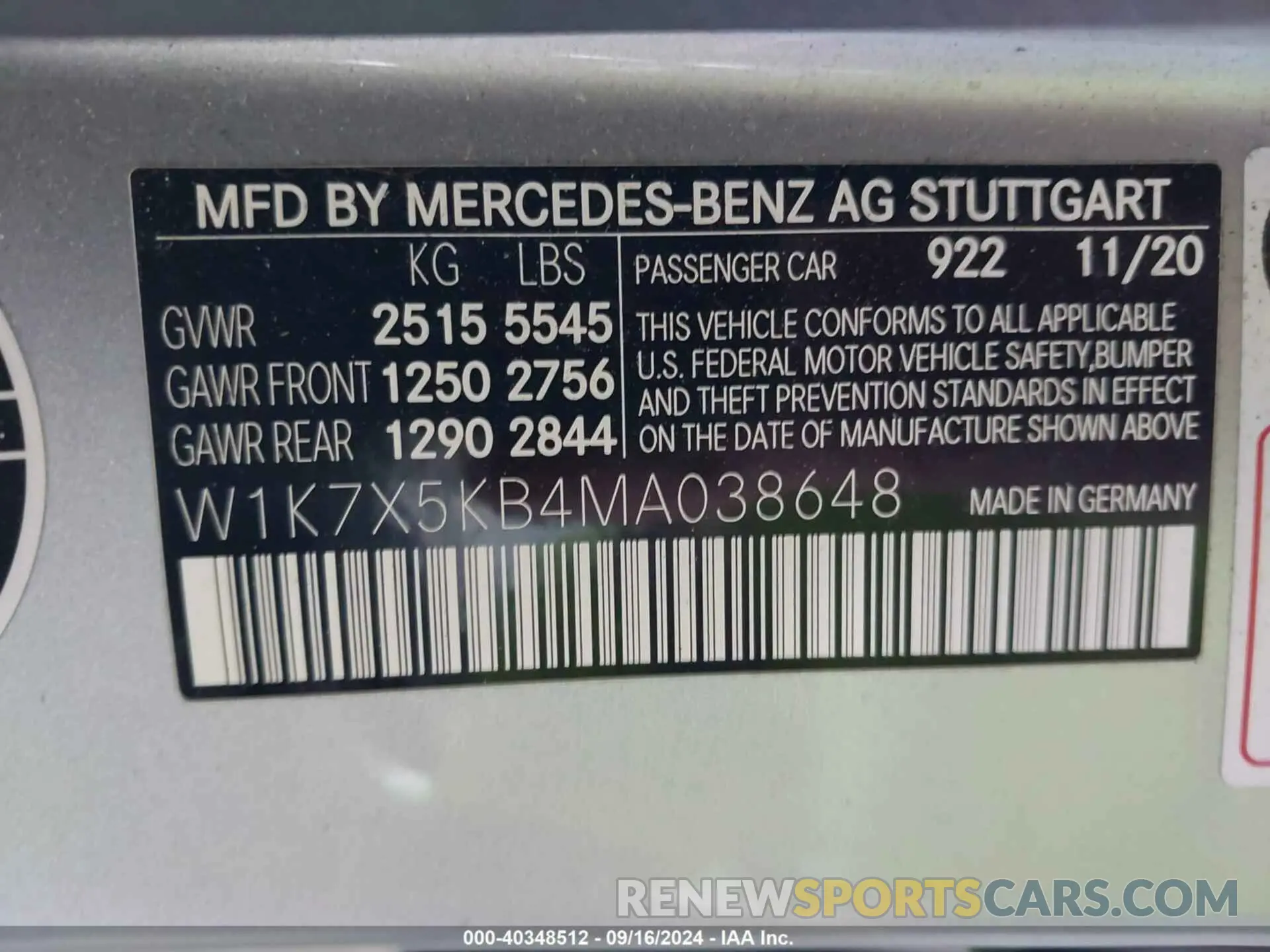 9 Photograph of a damaged car W1K7X5KB4MA038648 MERCEDES-BENZ AMG GT 43 4-DOOR COUPE 2021