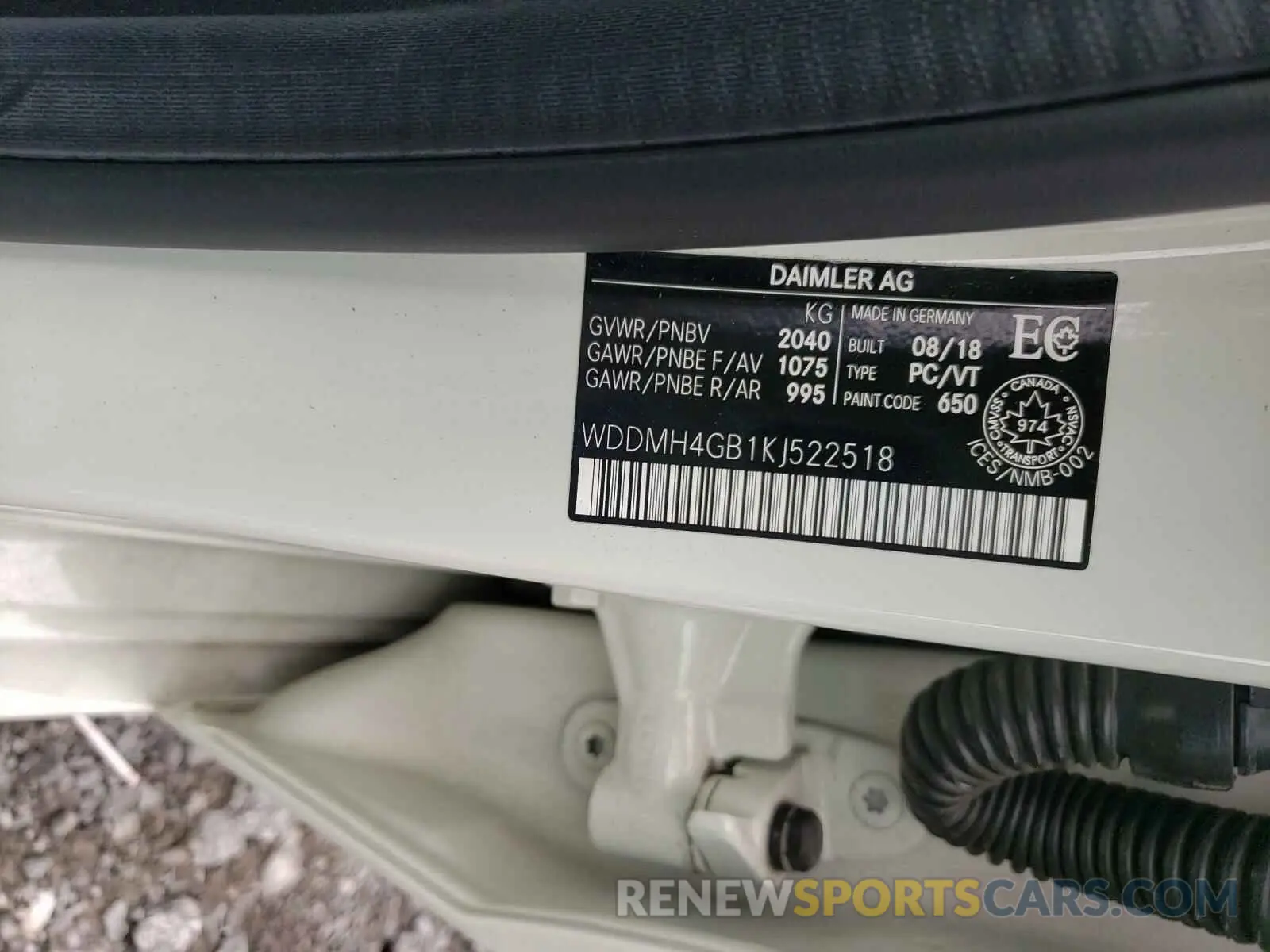 10 Photograph of a damaged car WDDMH4GB1KJ522518 MERCEDES-BENZ B CLASS 2019