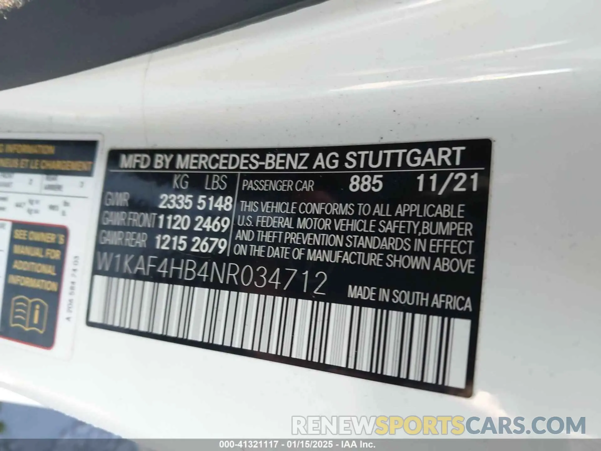9 Photograph of a damaged car W1KAF4HB4NR034712 MERCEDES-BENZ C 300 2022