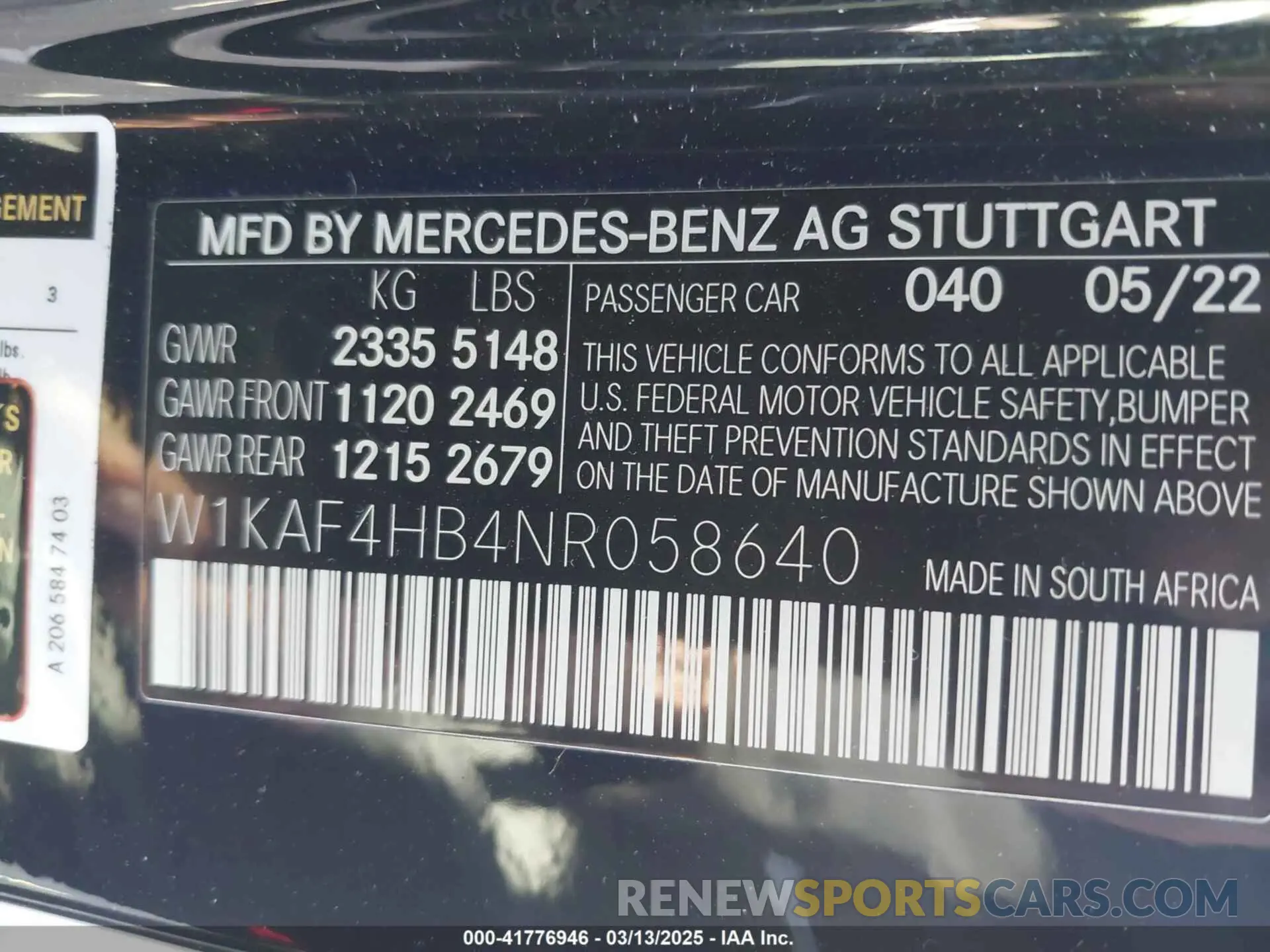 9 Photograph of a damaged car W1KAF4HB4NR058640 MERCEDES-BENZ C 300 2022