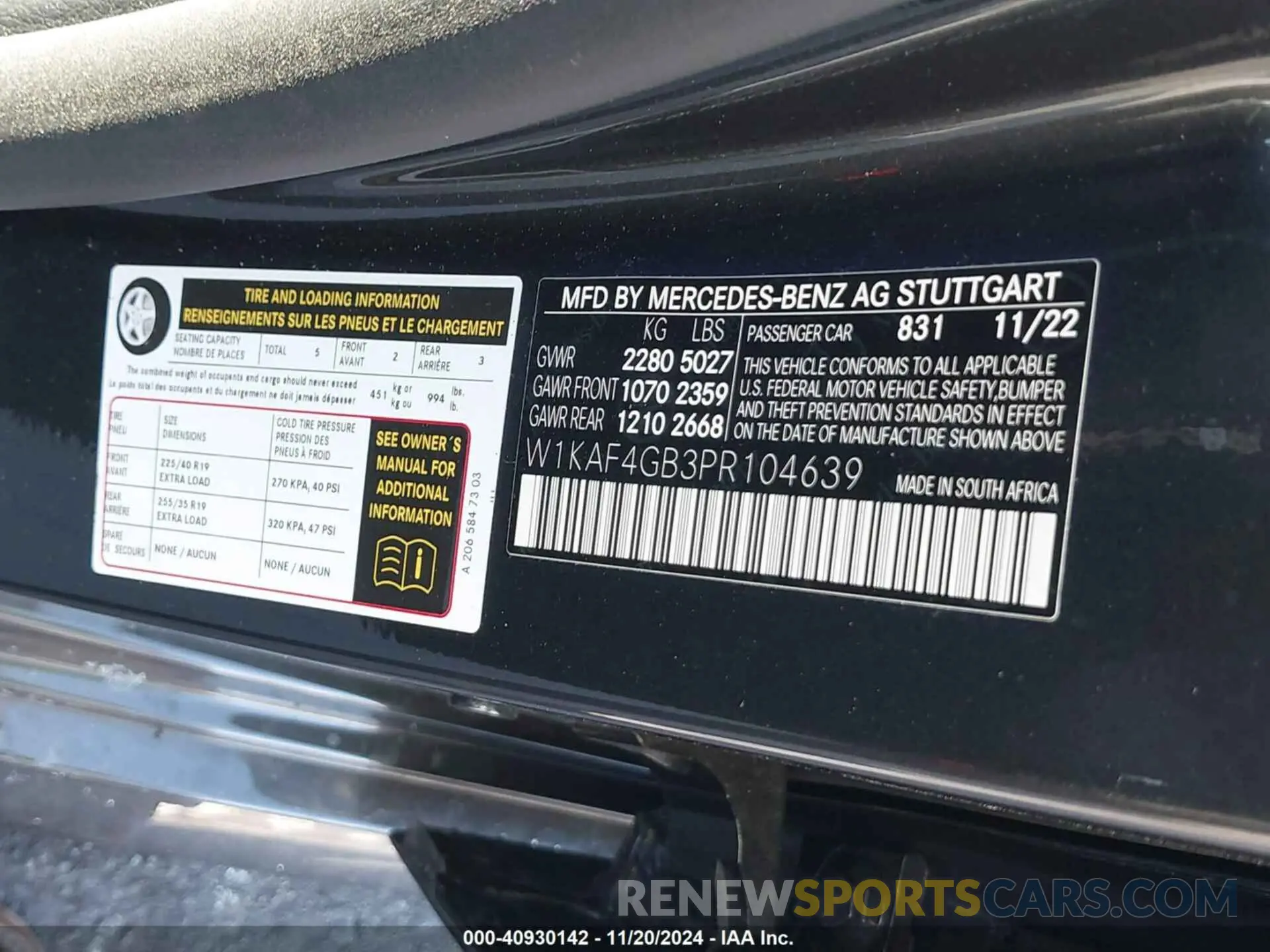 9 Photograph of a damaged car W1KAF4GB3PR104639 MERCEDES-BENZ C 300 2023