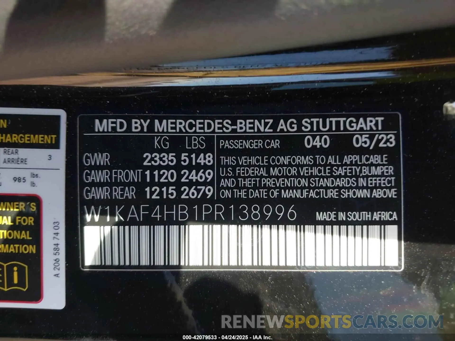 9 Фотография поврежденного автомобиля W1KAF4HB1PR138996 MERCEDES-BENZ C 300 2023