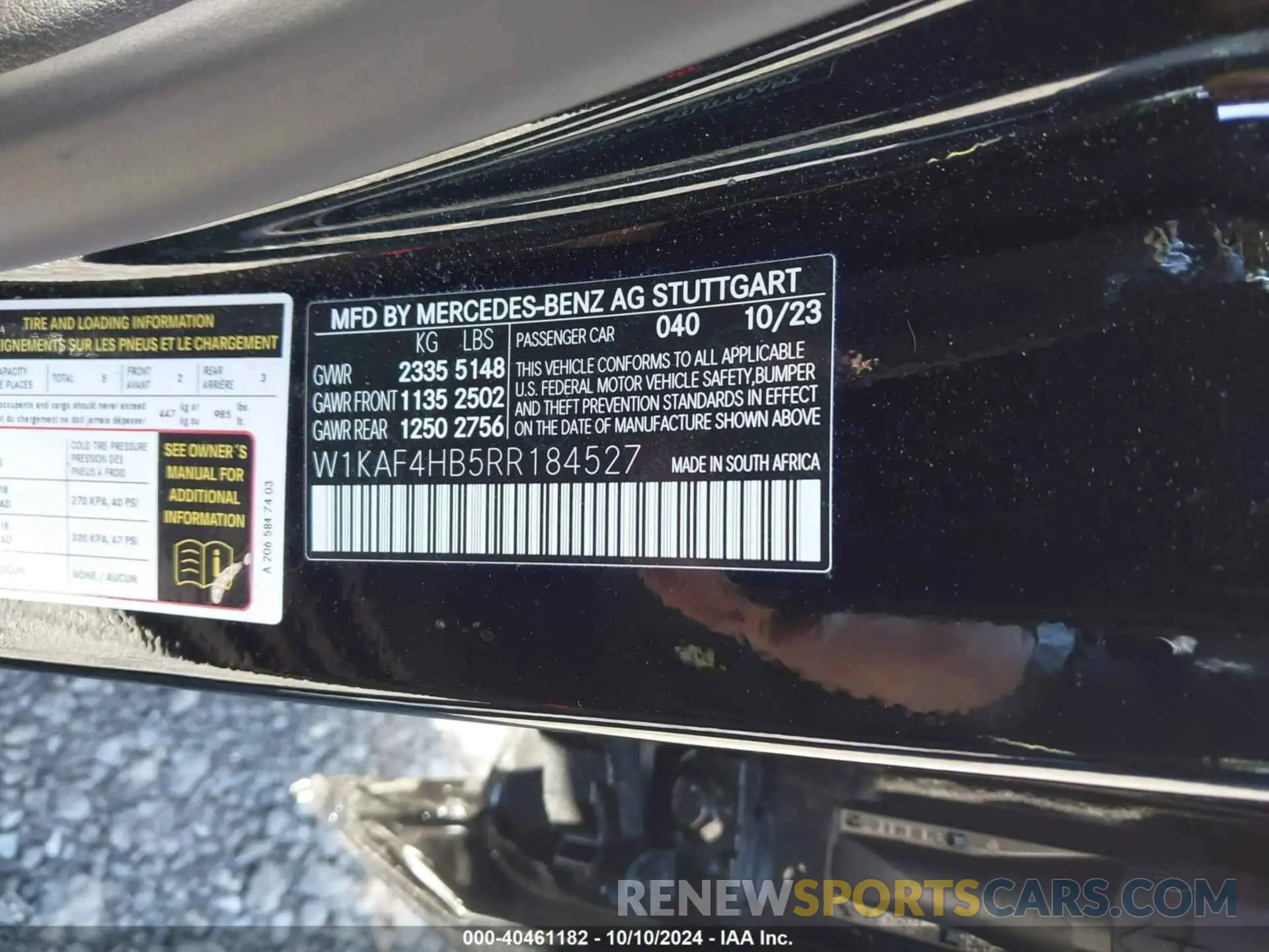 9 Photograph of a damaged car W1KAF4HB5RR184527 MERCEDES-BENZ C 300 2024