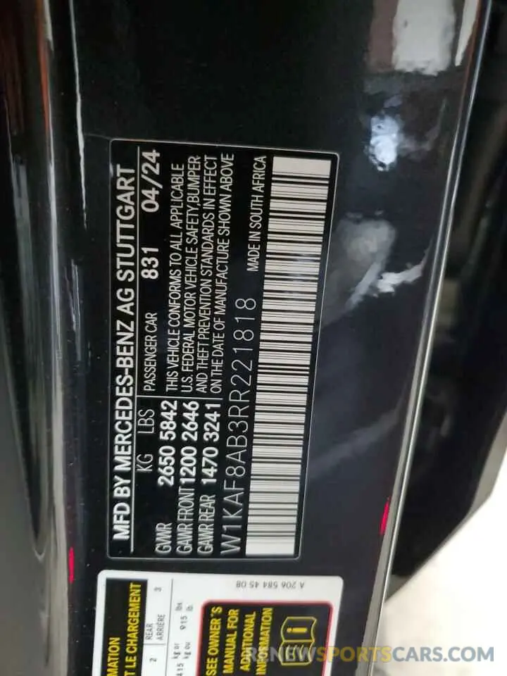 13 Фотография поврежденного автомобиля W1KAF8AB3RR221818 MERCEDES-BENZ C 63 AMG S 2024