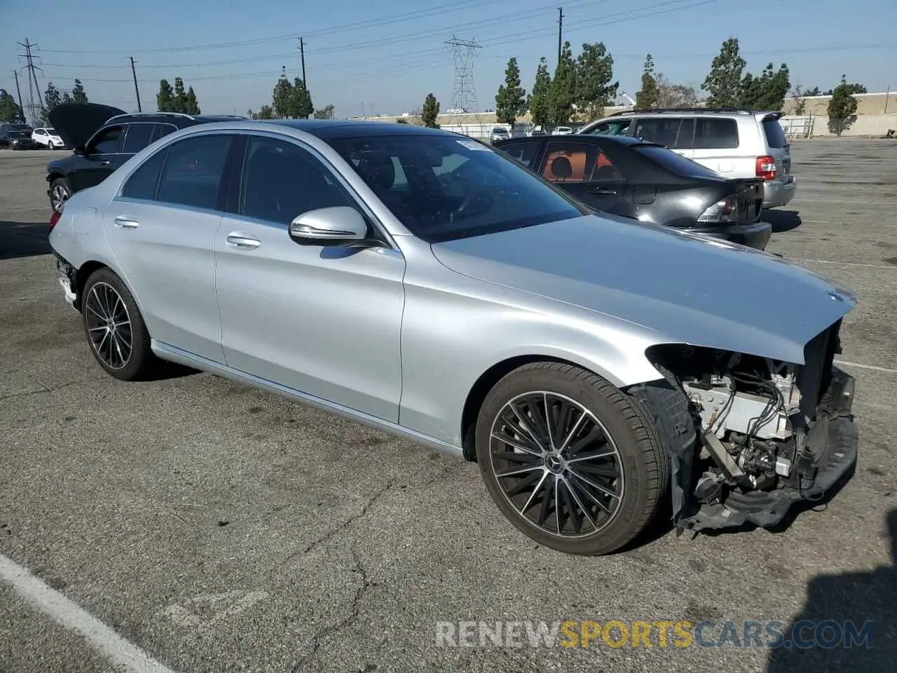 4 Фотография поврежденного автомобиля 55SWF8DB5KU316936 MERCEDES-BENZ C-CLASS 2019