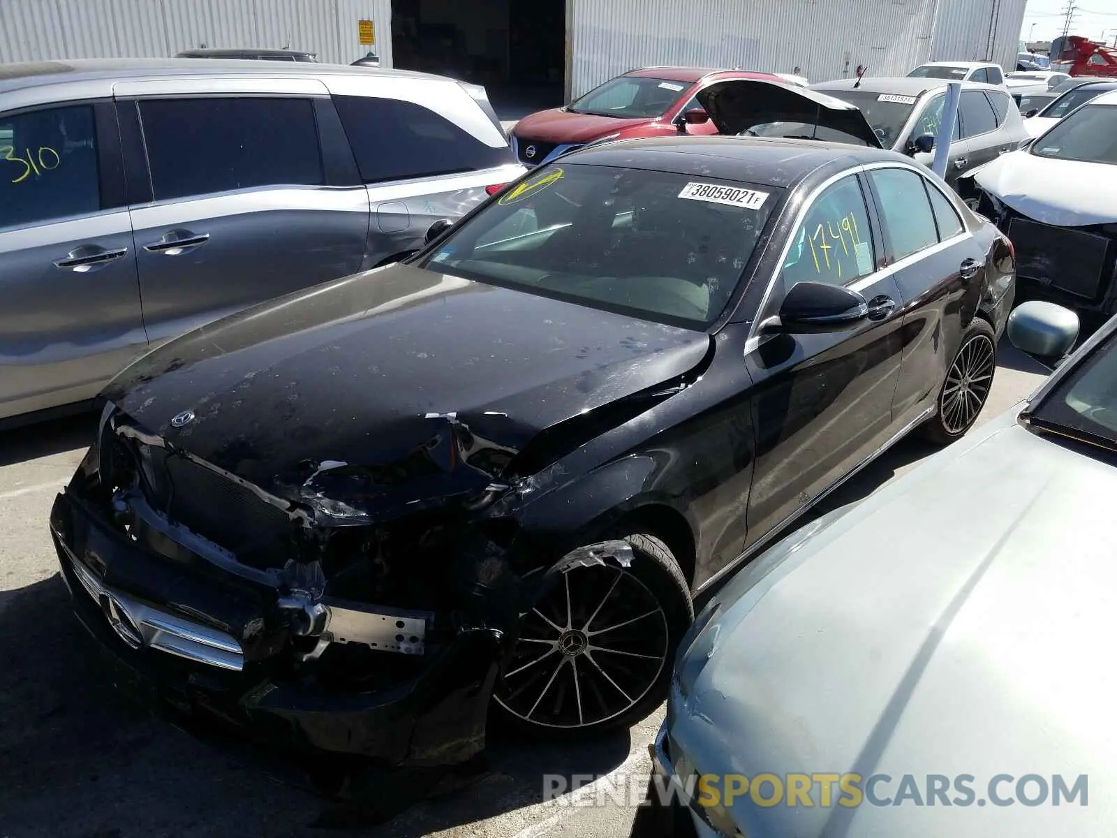 2 Photograph of a damaged car 55SWF8DB9KU287148 MERCEDES-BENZ C CLASS 2019