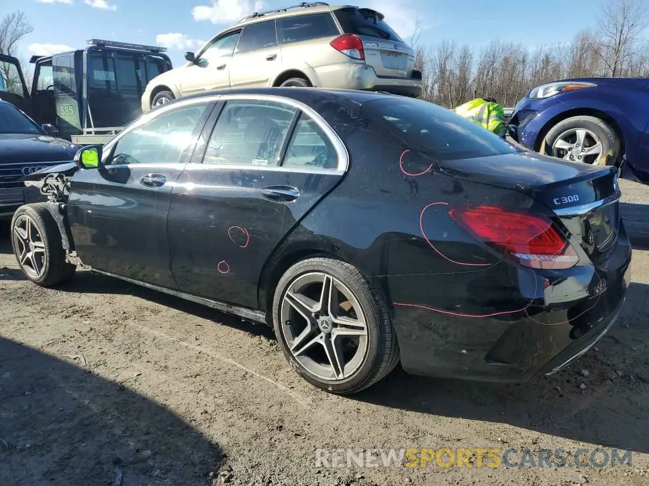 2 Фотография поврежденного автомобиля 55SWF8EB1KU283402 MERCEDES-BENZ C-CLASS 2019