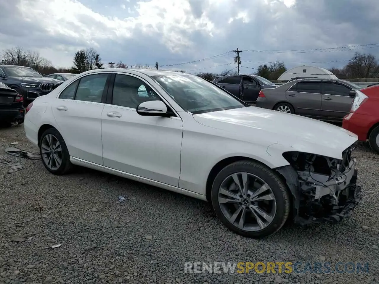 4 Фотография поврежденного автомобиля 55SWF8EB1KU292343 MERCEDES-BENZ C-CLASS 2019