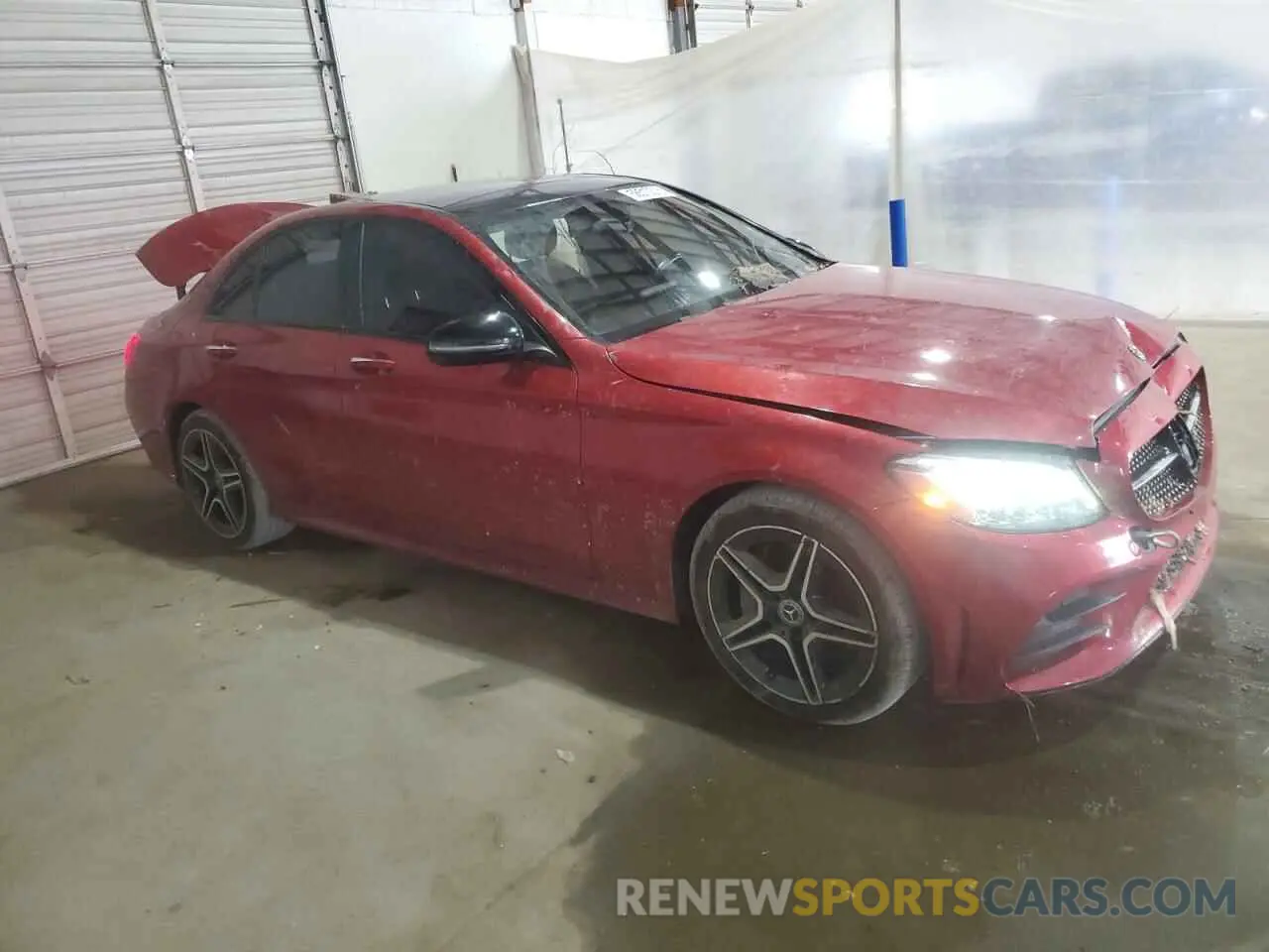4 Фотография поврежденного автомобиля 55SWF8EB1KU299857 MERCEDES-BENZ C-CLASS 2019