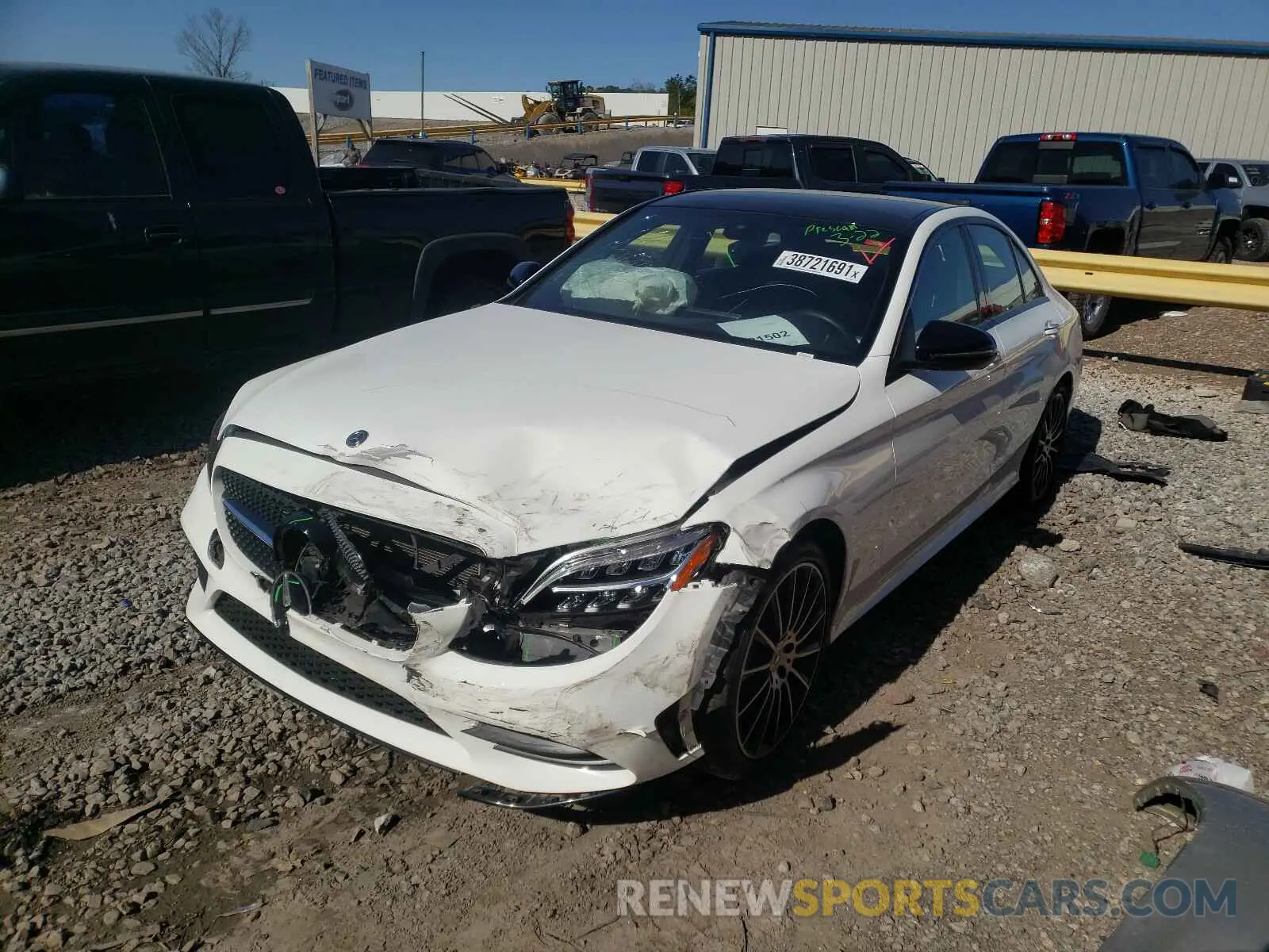 2 Photograph of a damaged car 55SWF8EB1KU319718 MERCEDES-BENZ C CLASS 2019