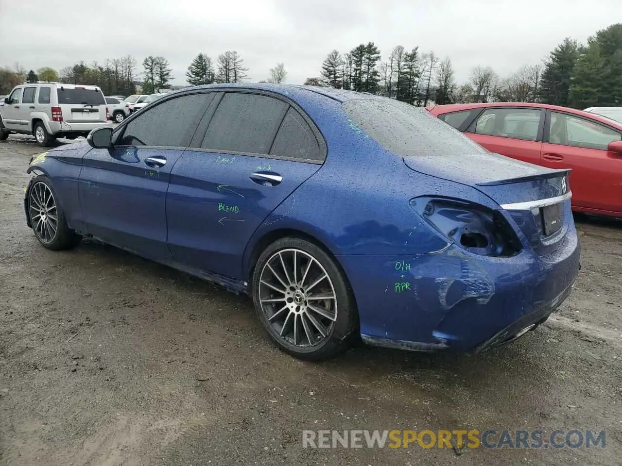 2 Photograph of a damaged car 55SWF8EB3KU285507 MERCEDES-BENZ C-CLASS 2019