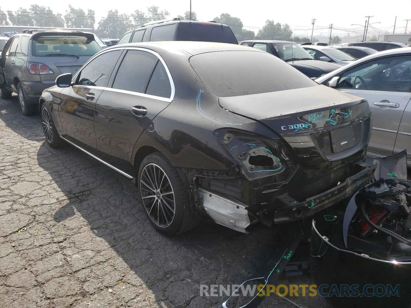 3 Photograph of a damaged car WDDWF8DB0KR462565 MERCEDES-BENZ C CLASS 2019