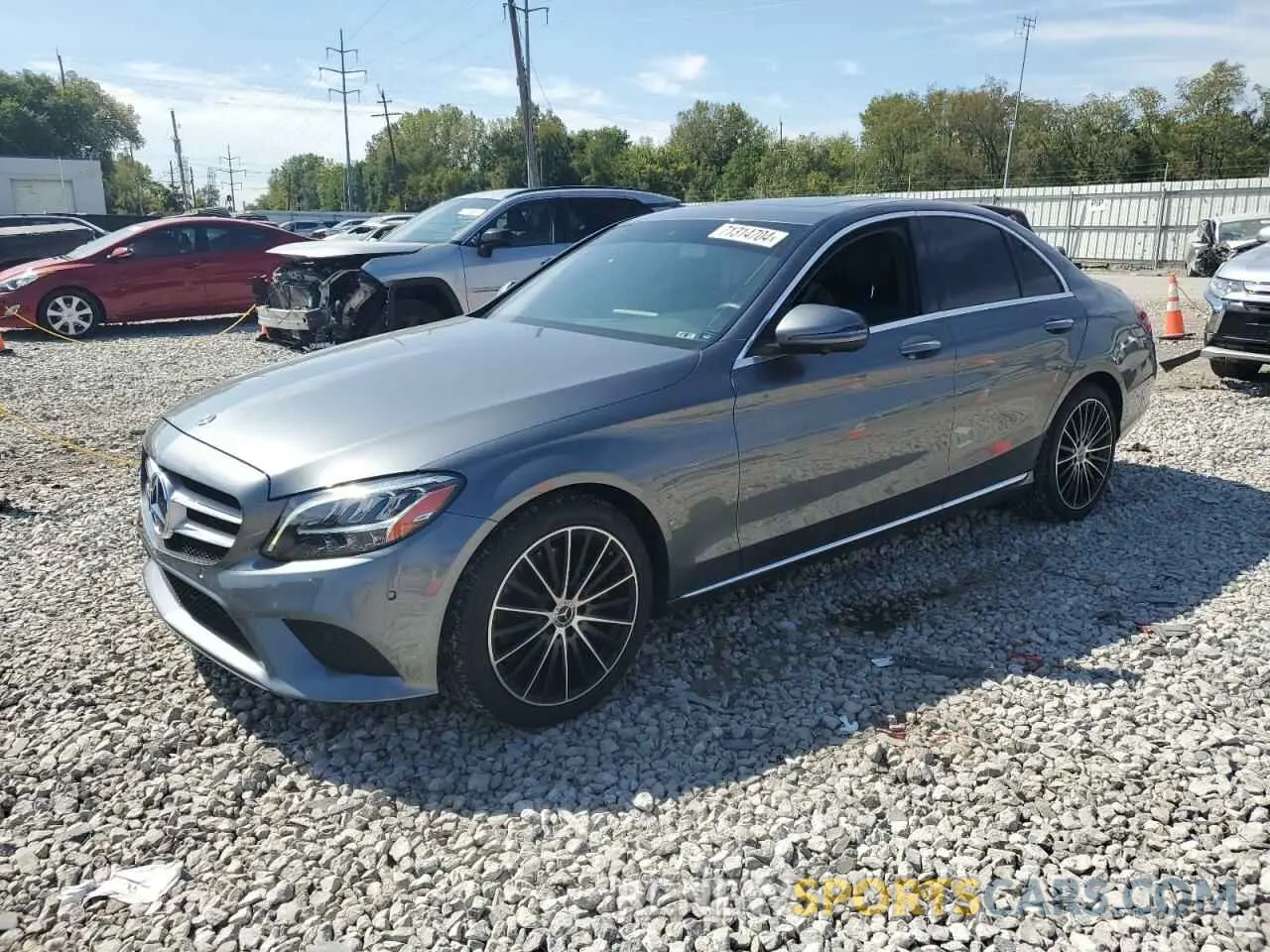 1 Фотография поврежденного автомобиля WDDWF8DB0KR502787 MERCEDES-BENZ C-CLASS 2019