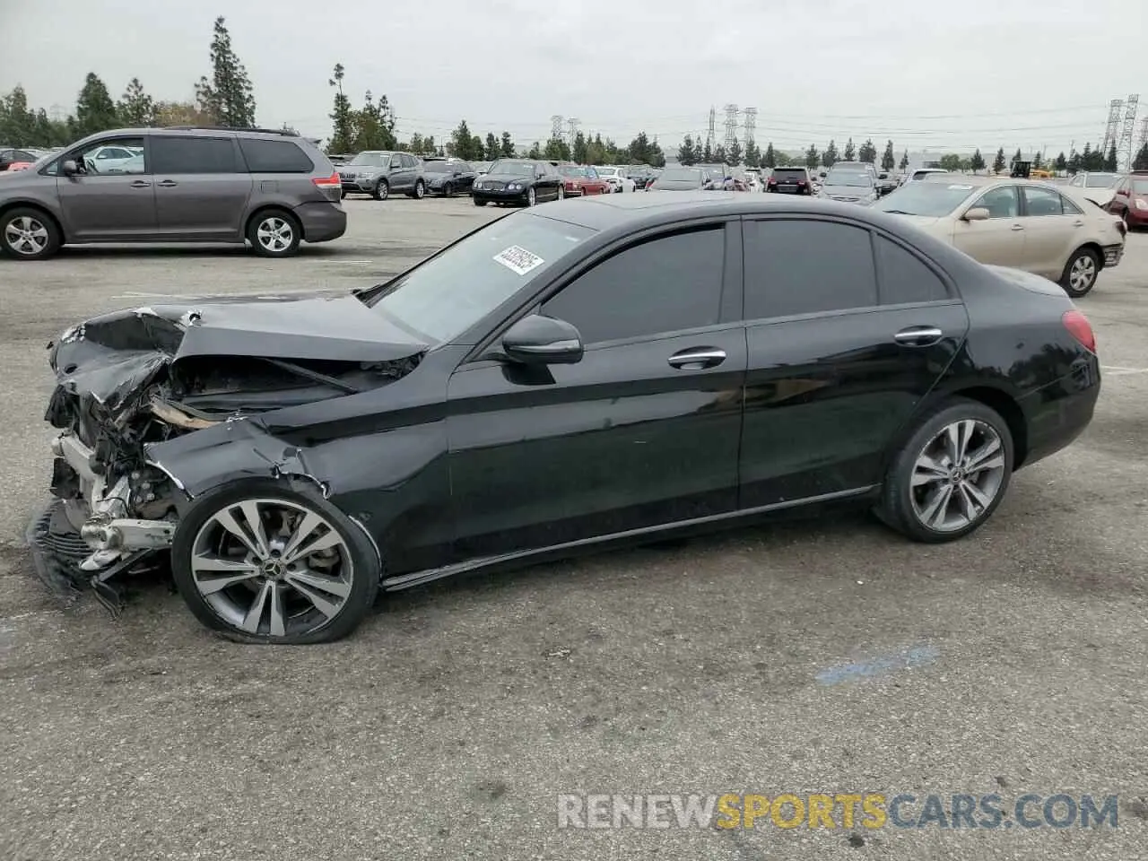 1 Фотография поврежденного автомобиля WDDWF8DB1KR483781 MERCEDES-BENZ C-CLASS 2019