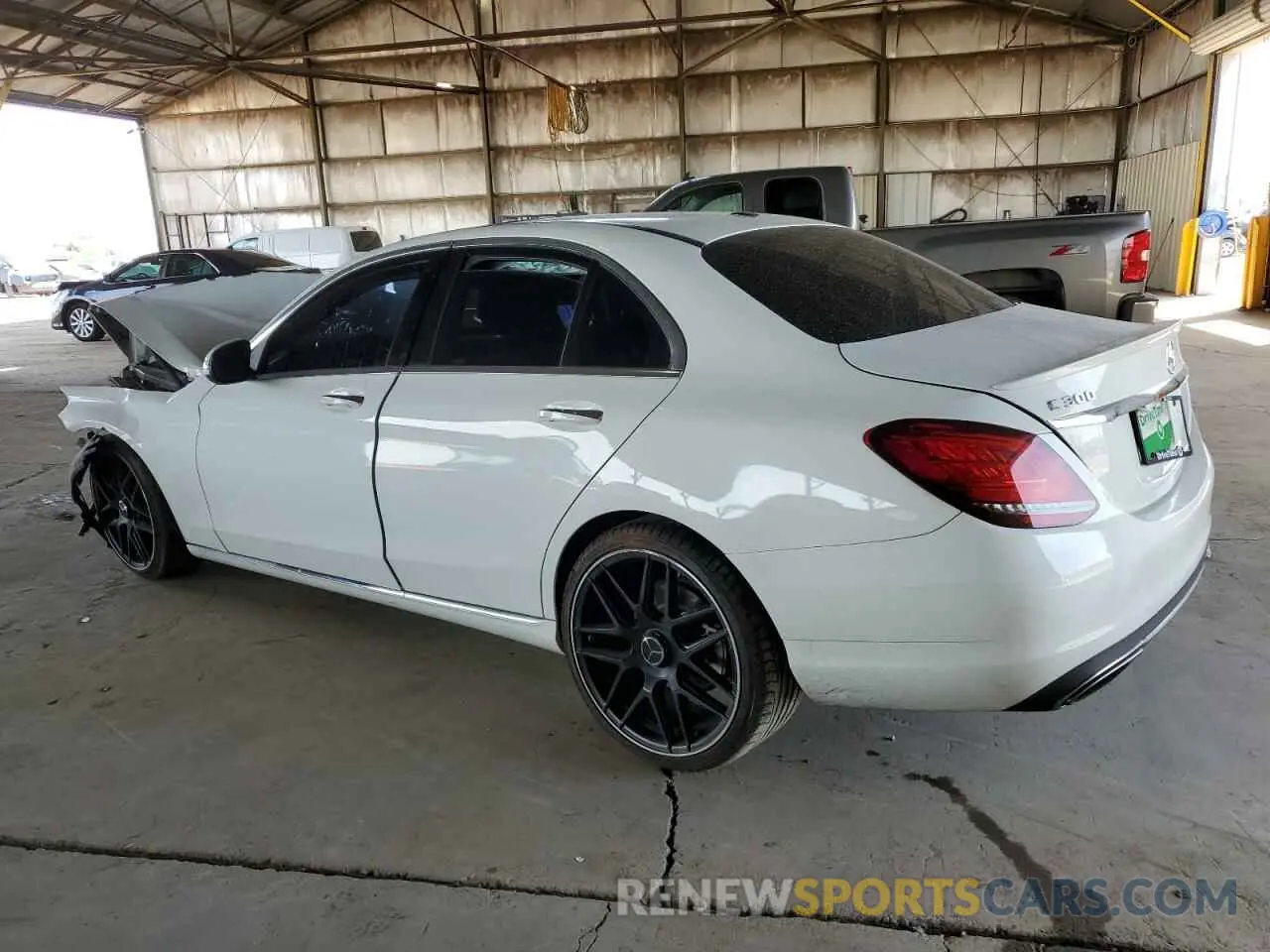 2 Photograph of a damaged car WDDWF8DB4KR462407 MERCEDES-BENZ C-CLASS 2019