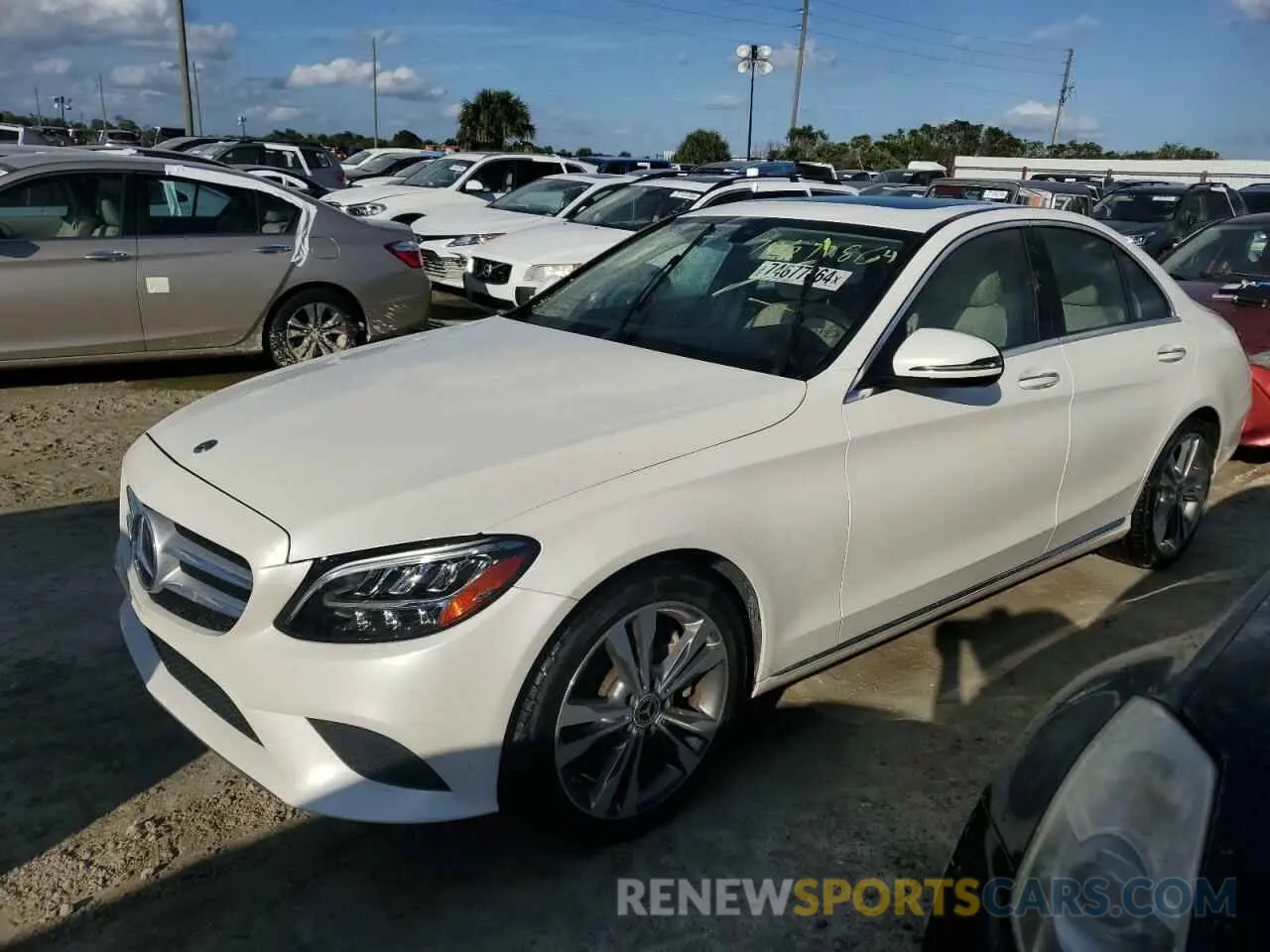 1 Photograph of a damaged car WDDWF8DB7KR461512 MERCEDES-BENZ C-CLASS 2019