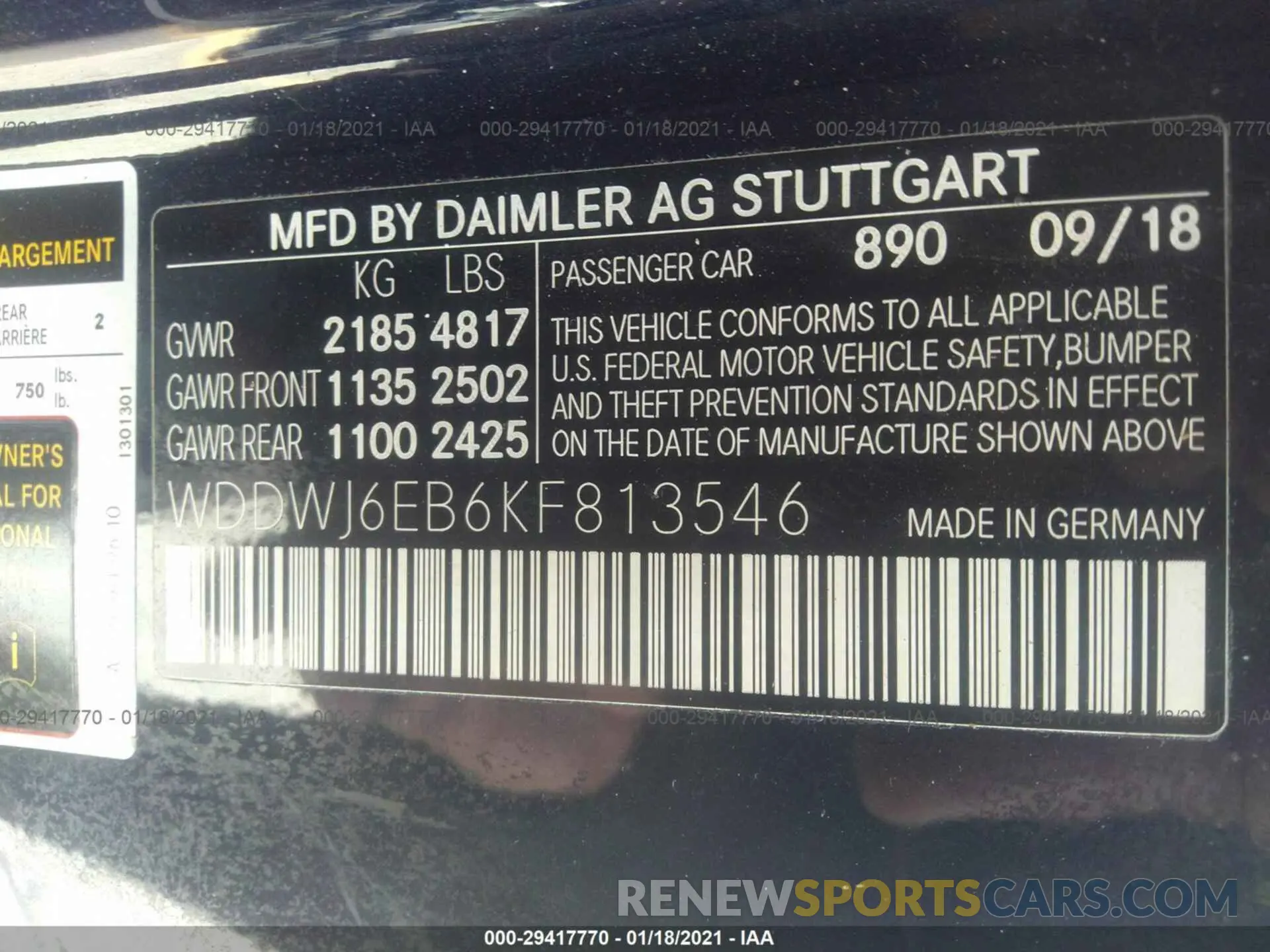 9 Photograph of a damaged car WDDWJ6EB6KF813546 MERCEDES-BENZ C-CLASS 2019