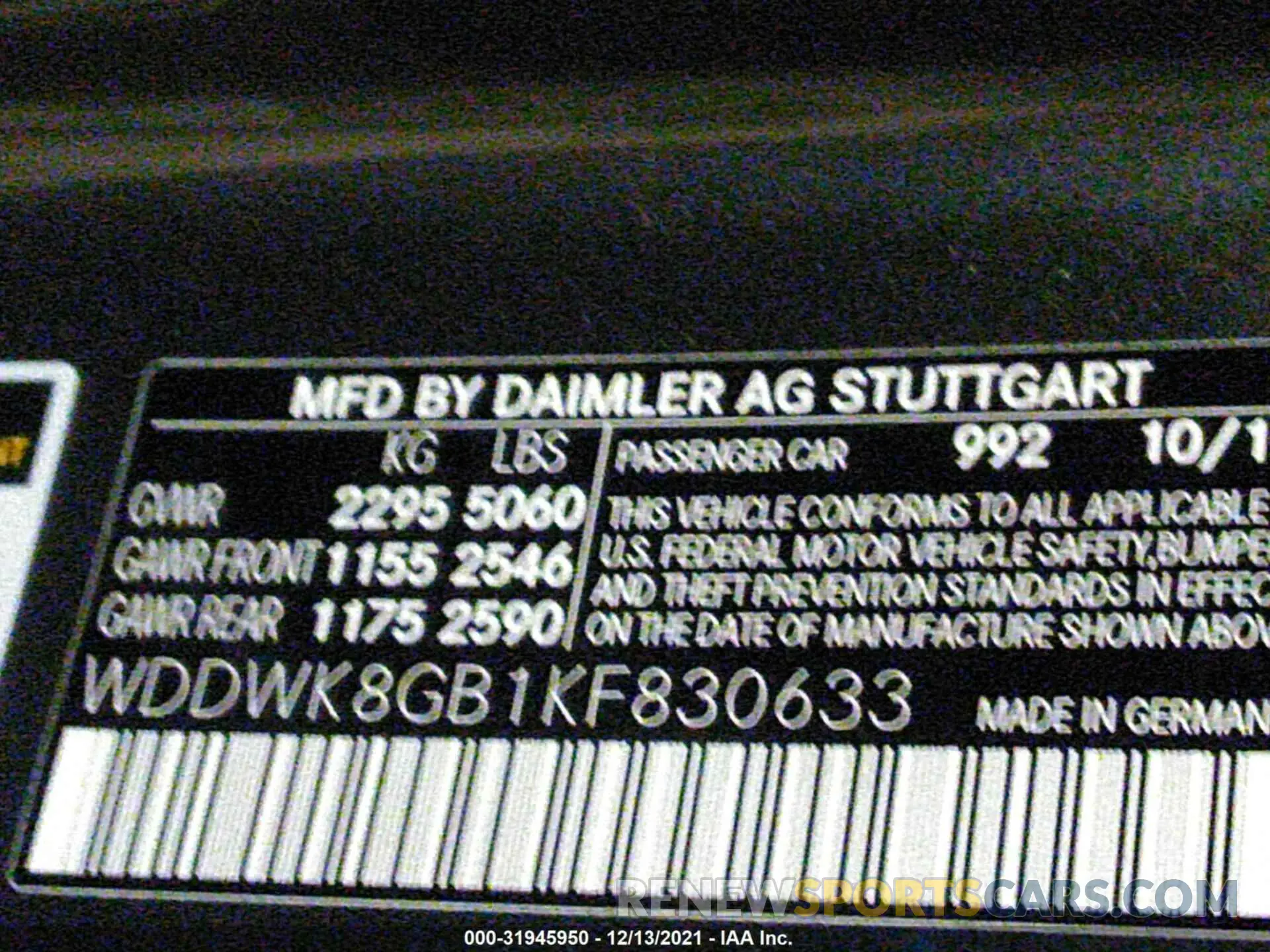 9 Photograph of a damaged car WDDWK8GB1KF830633 MERCEDES-BENZ C-CLASS 2019