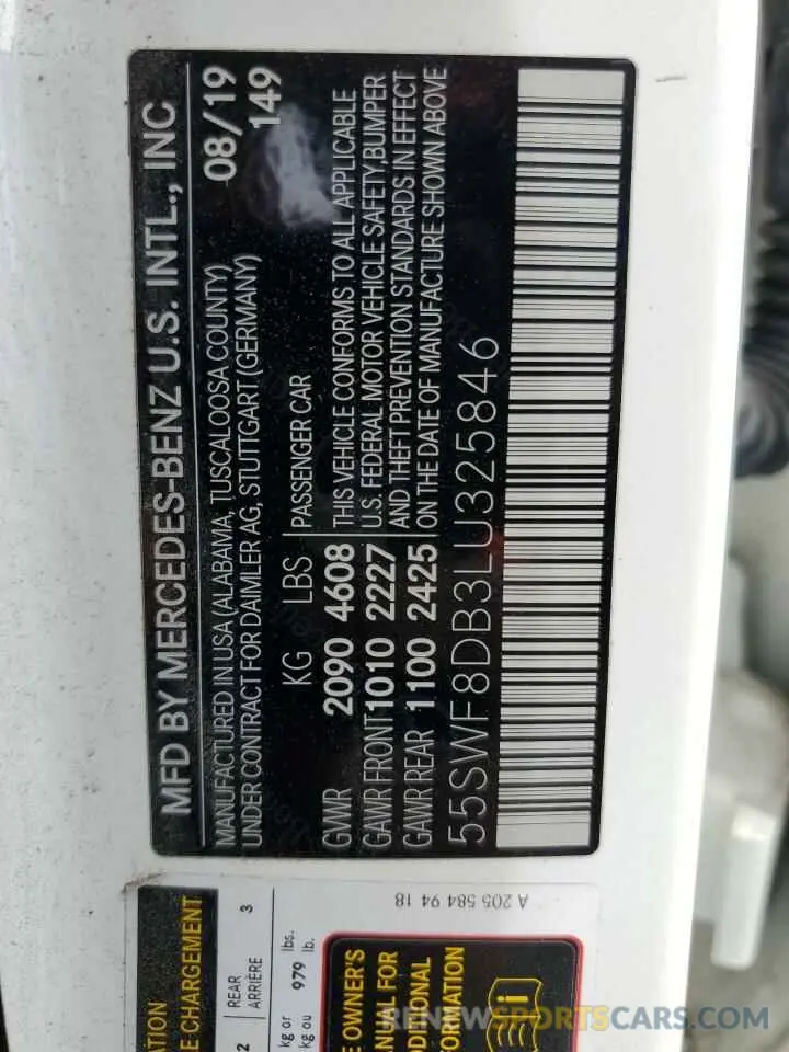 13 Фотография поврежденного автомобиля 55SWF8DB3LU325846 MERCEDES-BENZ C-CLASS 2020