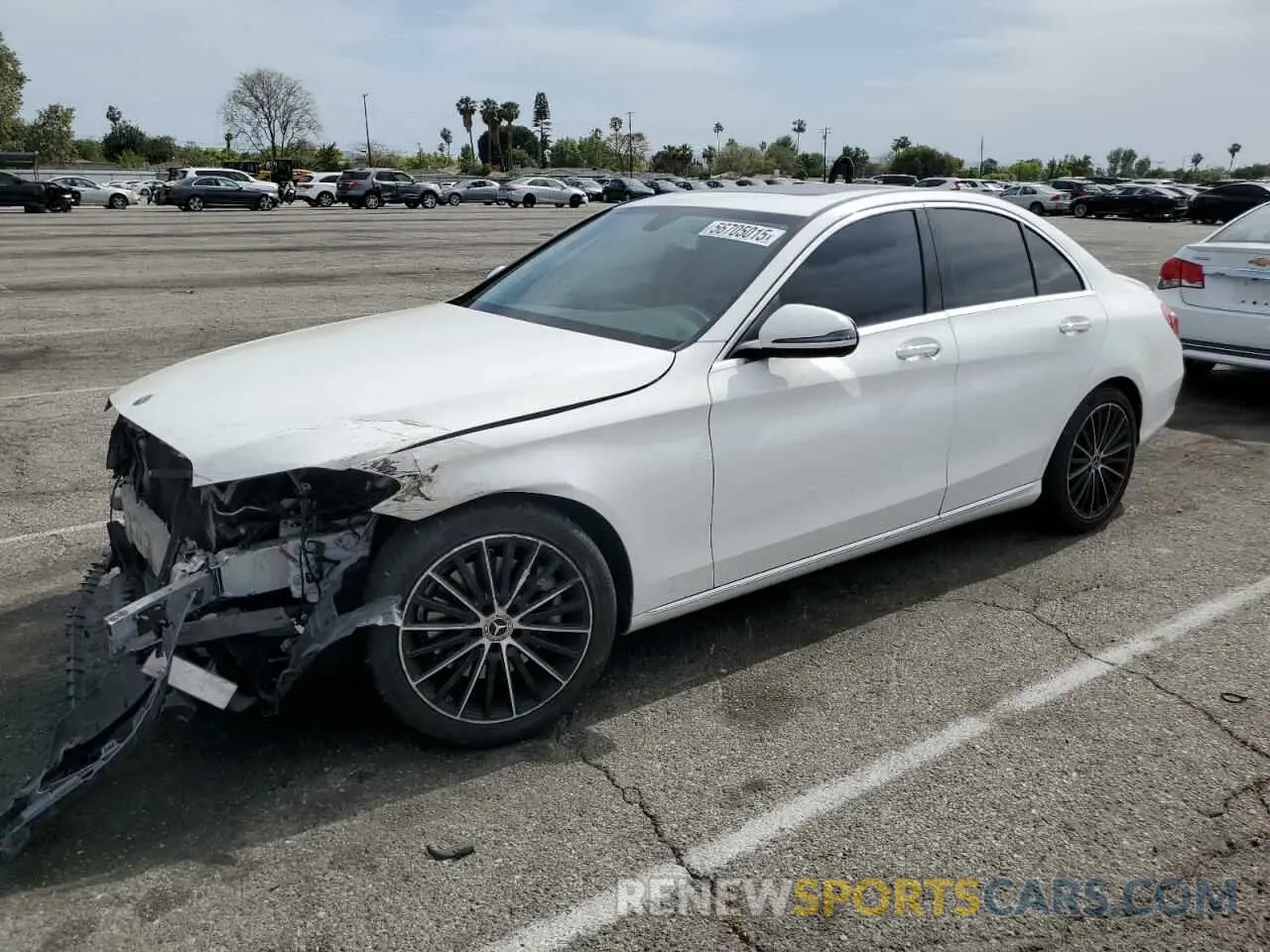1 Photograph of a damaged car 55SWF8DBXLU323852 MERCEDES-BENZ C-CLASS 2020
