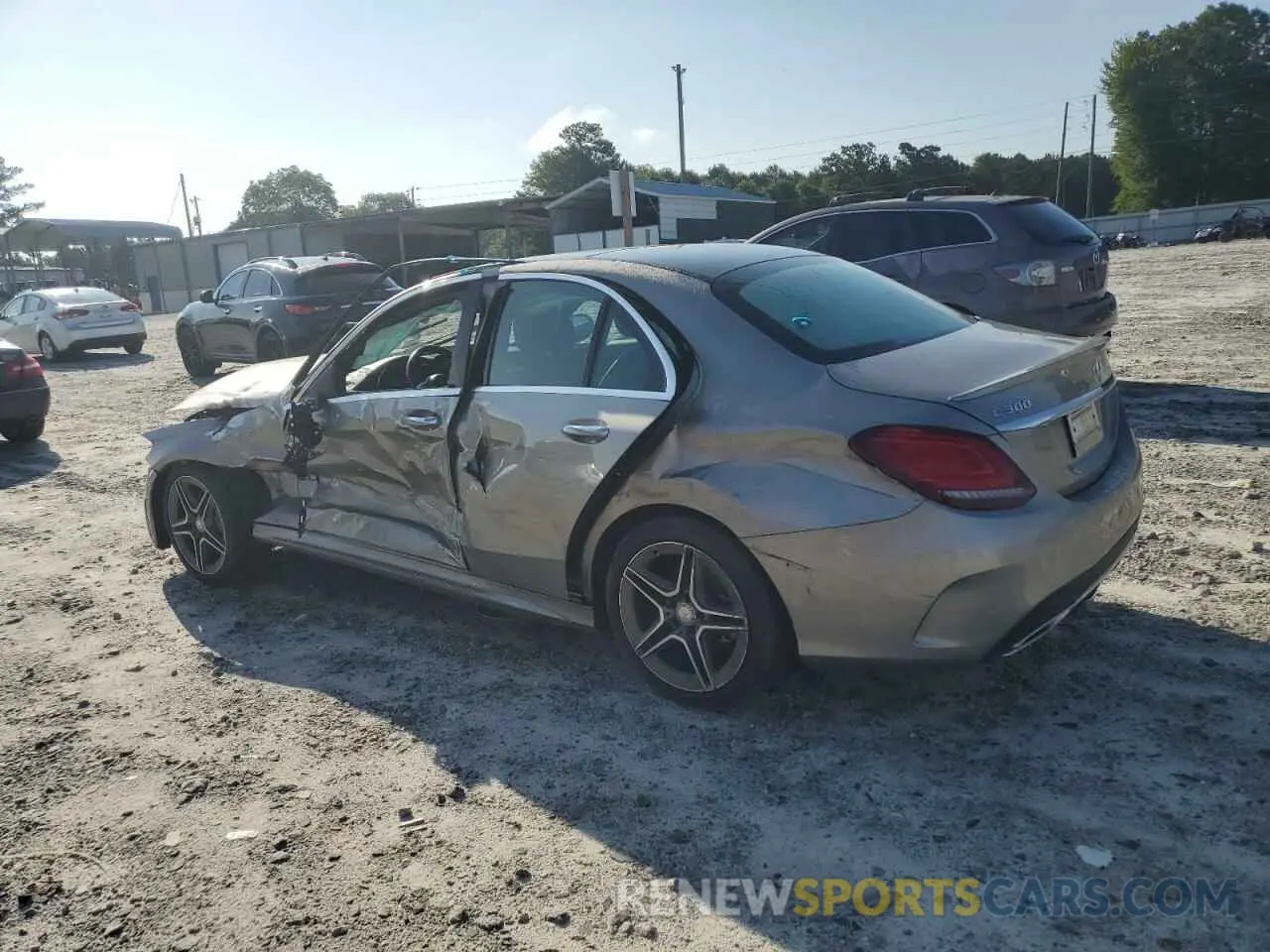 2 Photograph of a damaged car 55SWF8EB2LU329322 MERCEDES-BENZ C-CLASS 2020