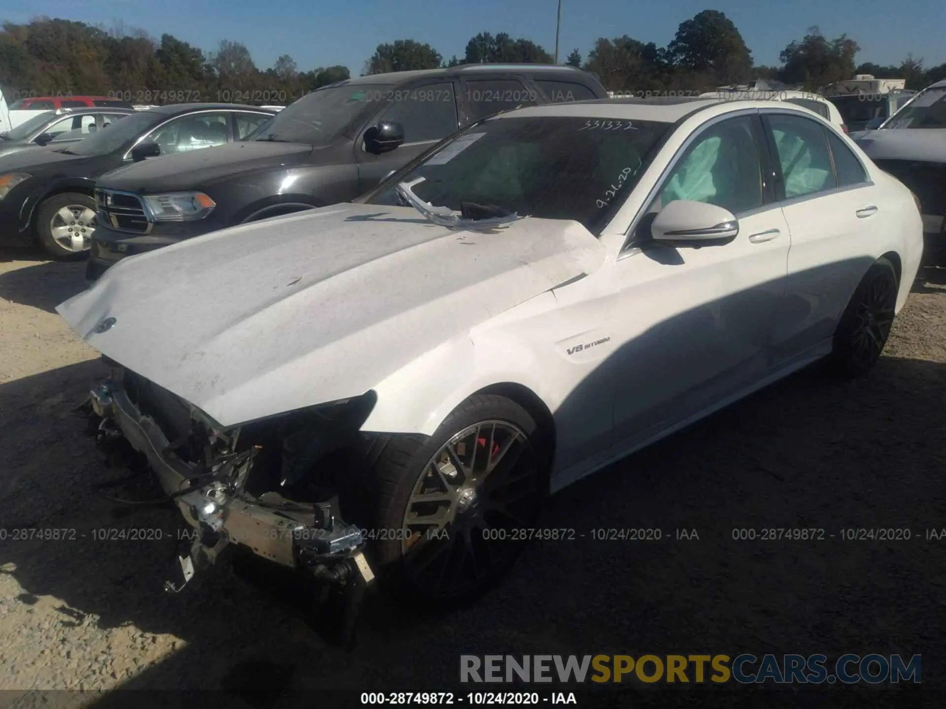 2 Photograph of a damaged car 55SWF8HBXLU331332 MERCEDES-BENZ C-CLASS 2020
