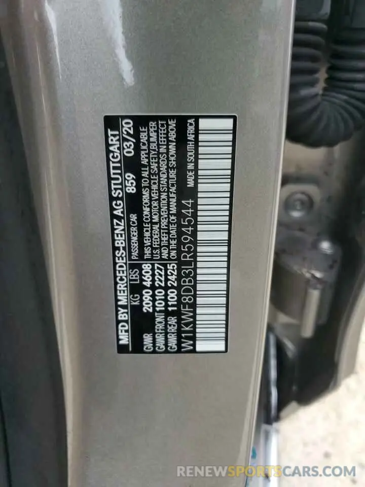 13 Photograph of a damaged car W1KWF8DB3LR594544 MERCEDES-BENZ C-CLASS 2020