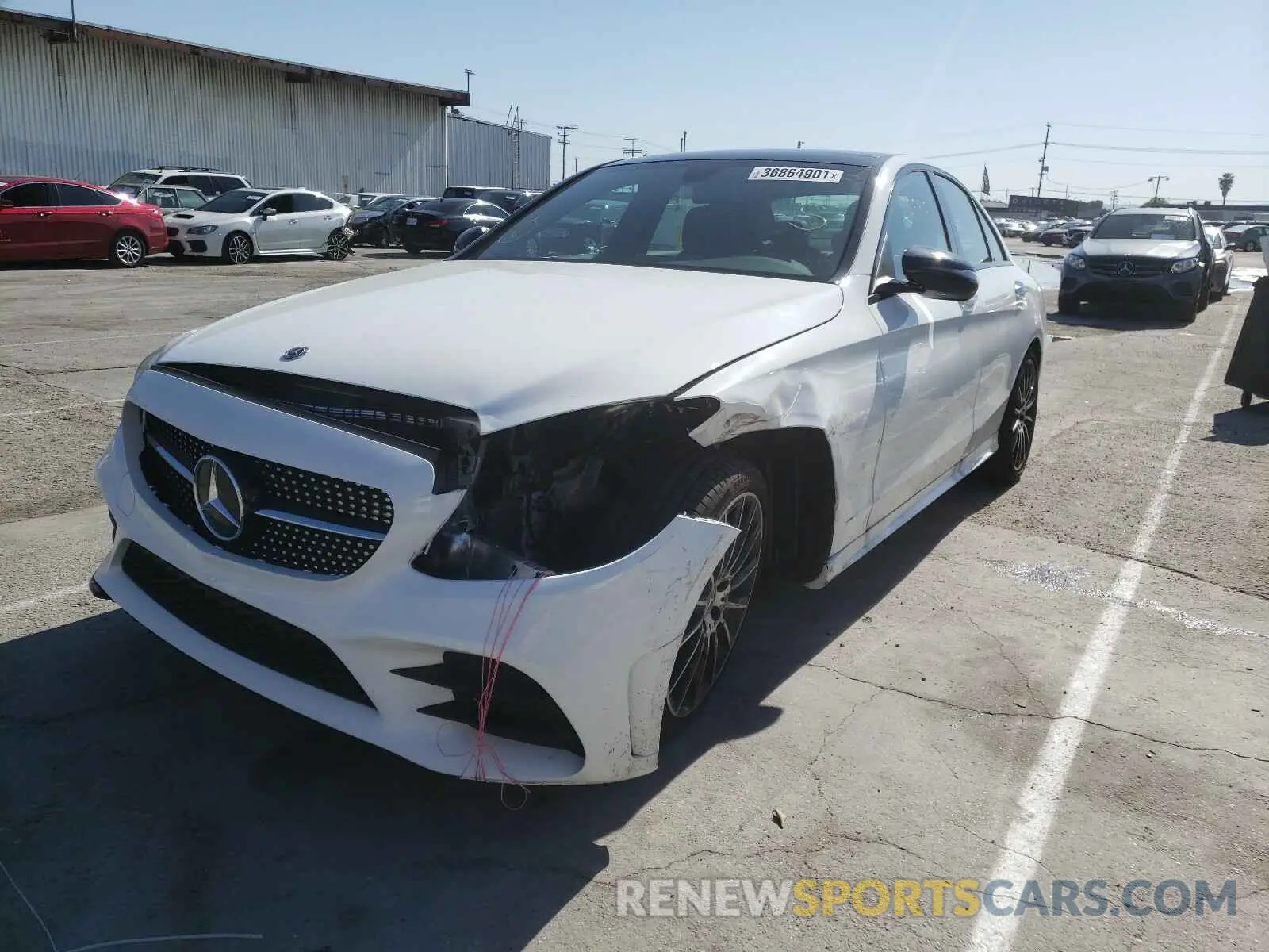 2 Фотография поврежденного автомобиля W1KWF8DB8LR599707 MERCEDES-BENZ C CLASS 2020