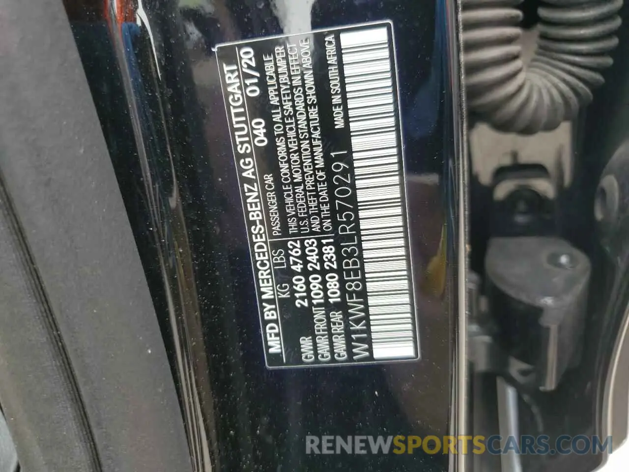 13 Фотография поврежденного автомобиля W1KWF8EB3LR570291 MERCEDES-BENZ C-CLASS 2020