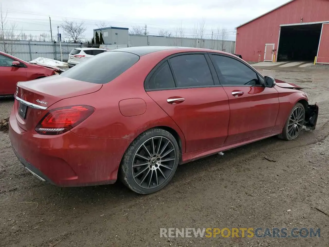 3 Фотография поврежденного автомобиля W1KWF8EB7LR600733 MERCEDES-BENZ C-CLASS 2020
