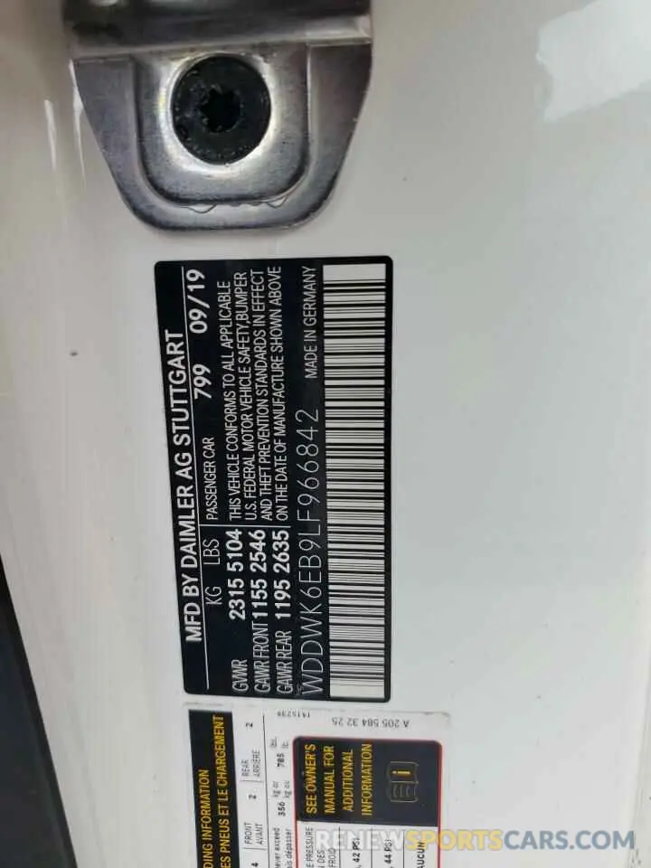 13 Фотография поврежденного автомобиля WDDWK6EB9LF966842 MERCEDES-BENZ C-CLASS 2020