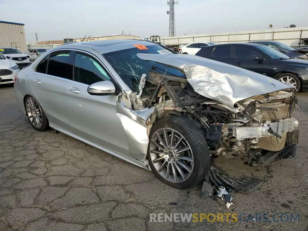 4 Photograph of a damaged car W1KWF8DB2MR642441 MERCEDES-BENZ C-CLASS 2021