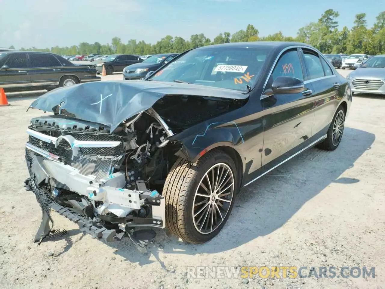 2 Photograph of a damaged car W1KWF8DB5MR638741 MERCEDES-BENZ C-CLASS 2021