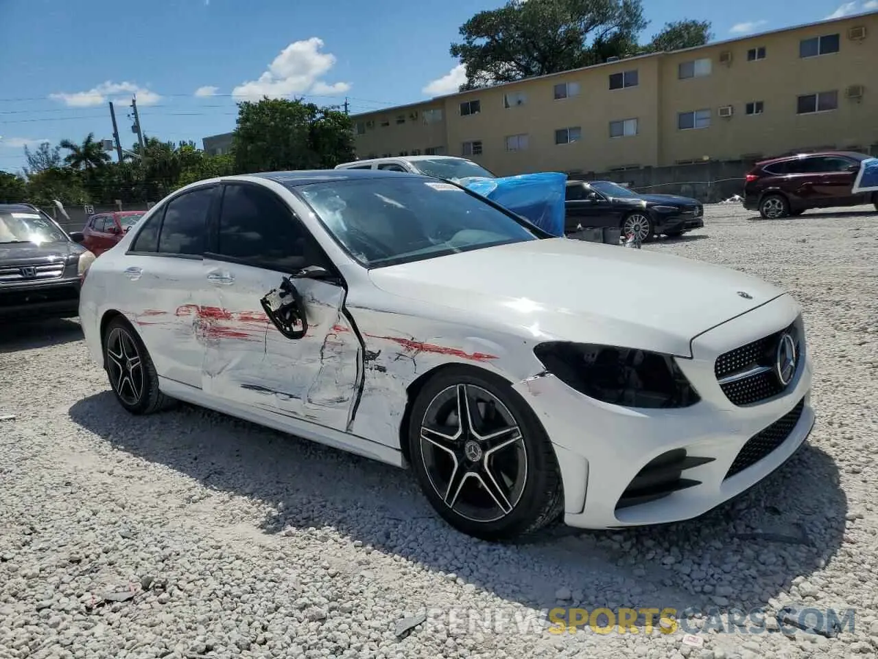4 Фотография поврежденного автомобиля W1KWF8DBXMR610630 MERCEDES-BENZ C-CLASS 2021