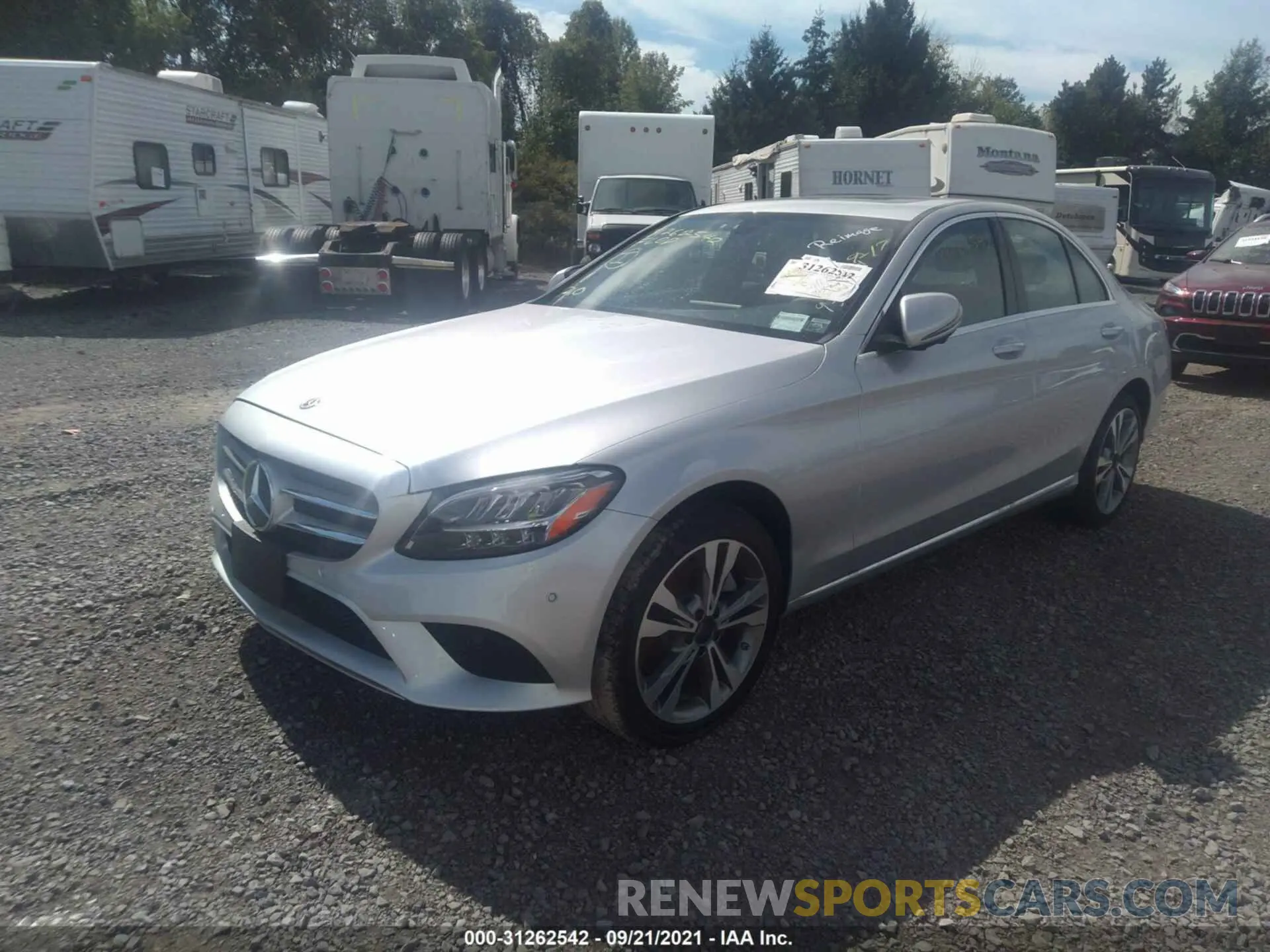 2 Photograph of a damaged car W1KWF8EB3MR646593 MERCEDES-BENZ C-CLASS 2021