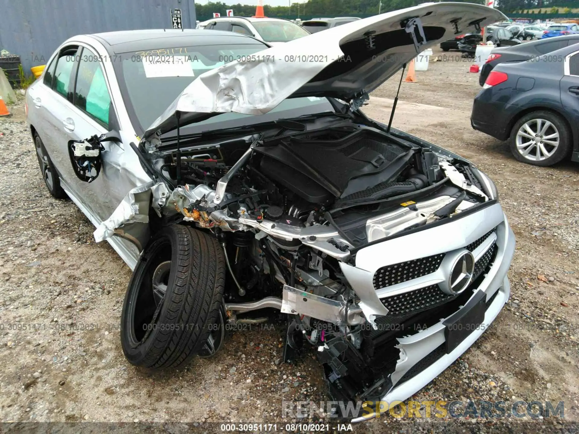 6 Photograph of a damaged car W1KWF8EB7MR632860 MERCEDES-BENZ C-CLASS 2021