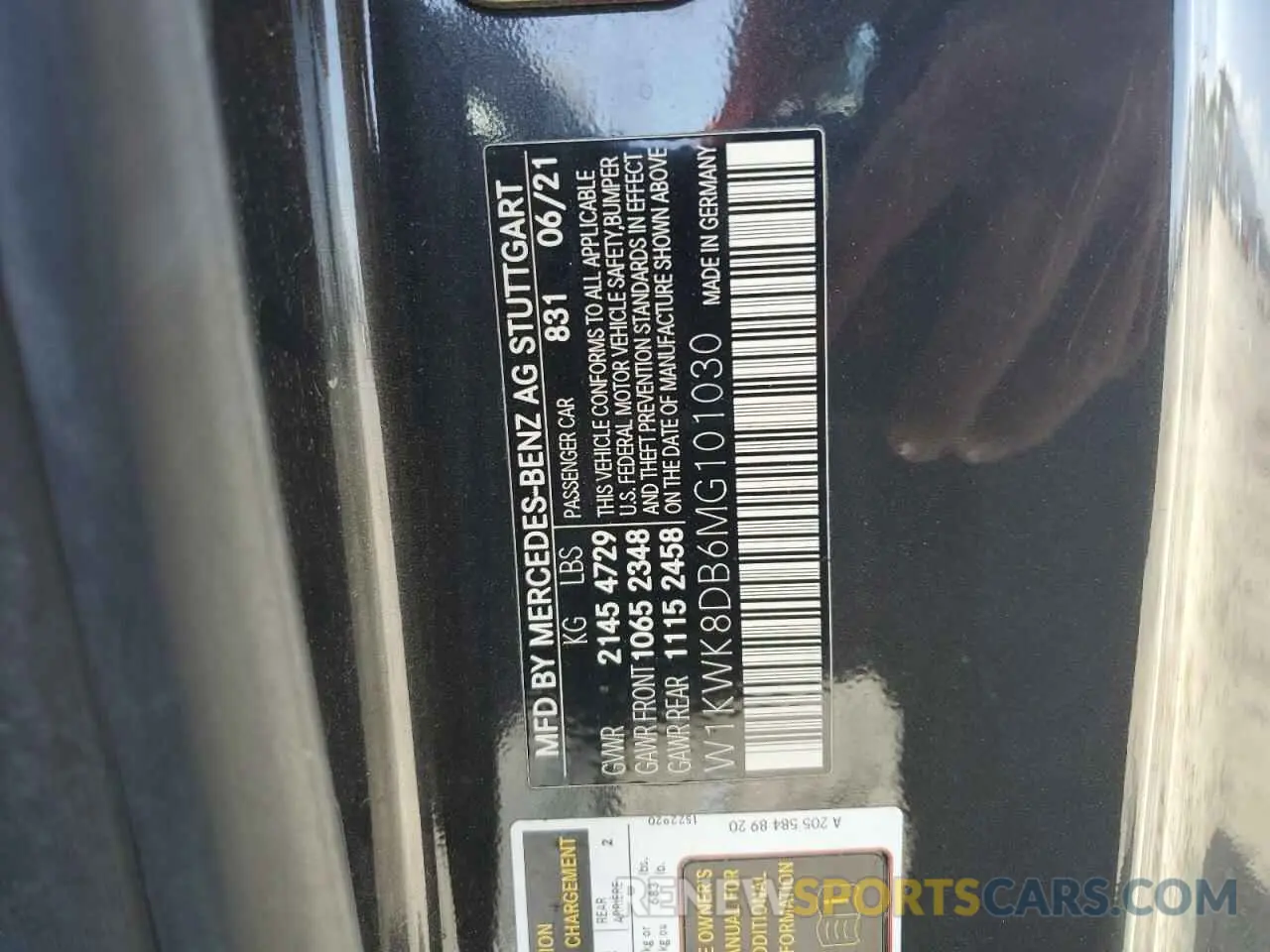 13 Фотография поврежденного автомобиля W1KWK8DB6MG101030 MERCEDES-BENZ C-CLASS 2021