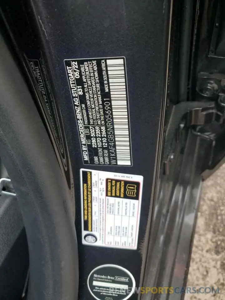 13 Фотография поврежденного автомобиля W1KAF4GB5NR056901 MERCEDES-BENZ C-CLASS 2022