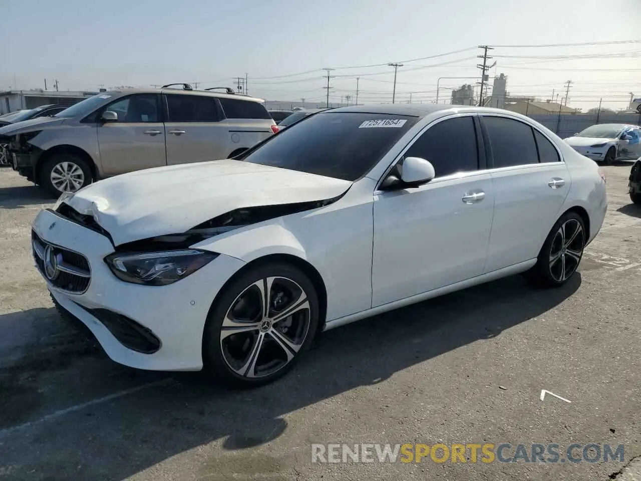 1 Photograph of a damaged car W1KAF4GB5NR063573 MERCEDES-BENZ C-CLASS 2022