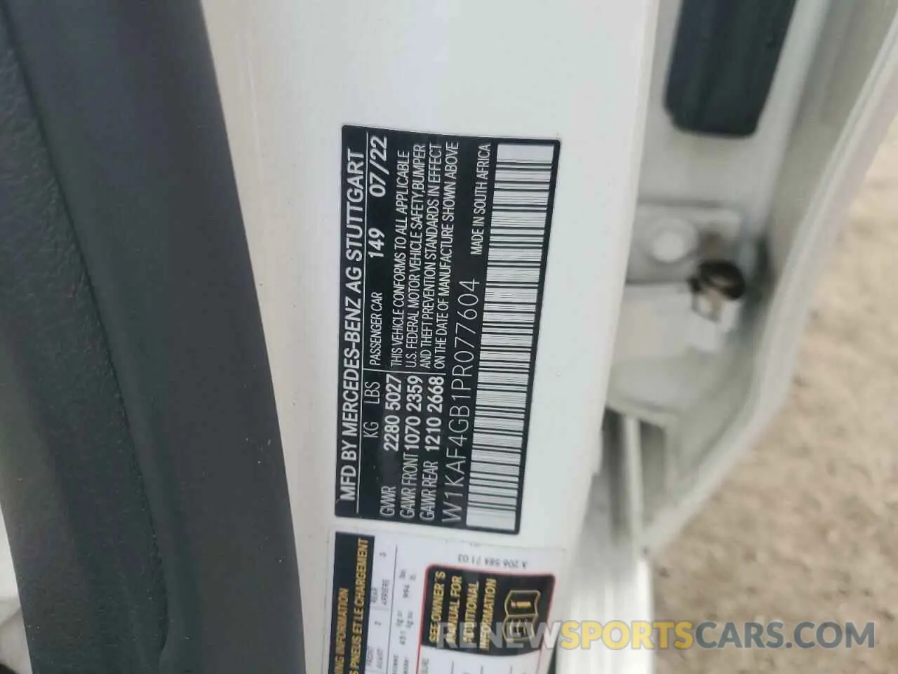 12 Фотография поврежденного автомобиля W1KAF4GB1PR077604 MERCEDES-BENZ C-CLASS 2023