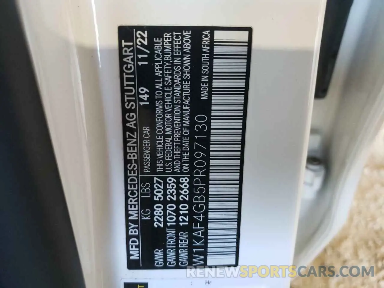 13 Фотография поврежденного автомобиля W1KAF4GB5PR097130 MERCEDES-BENZ C-CLASS 2023