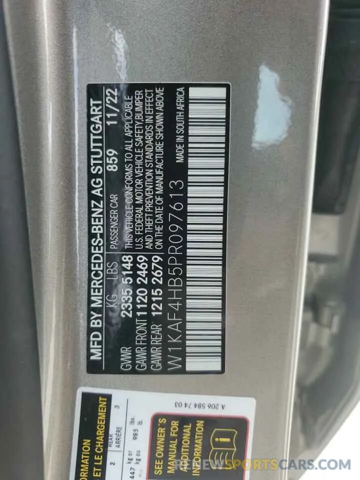 14 Фотография поврежденного автомобиля W1KAF4HB5PR097613 MERCEDES-BENZ C-CLASS 2023