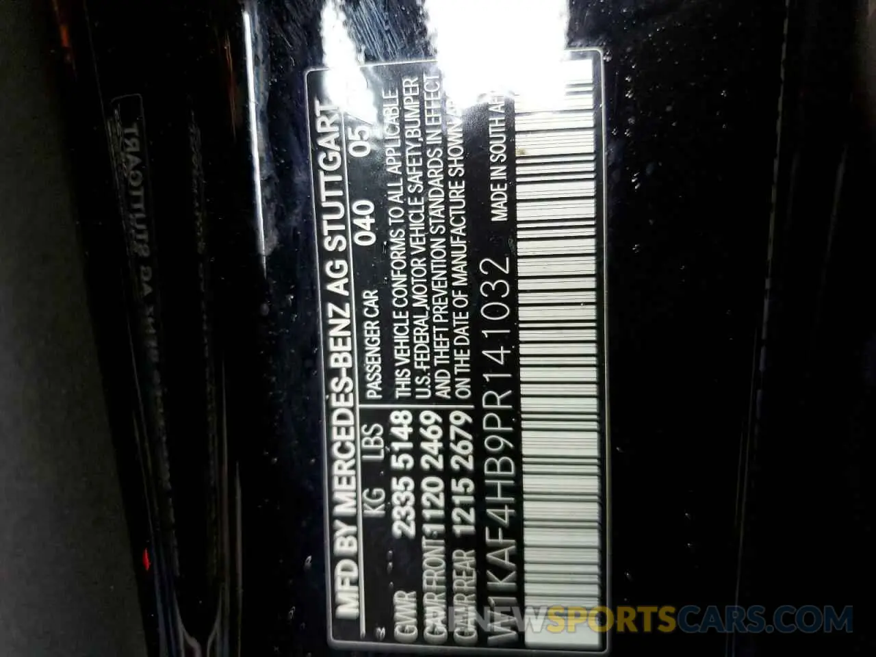 13 Photograph of a damaged car W1KAF4HB9PR141032 MERCEDES-BENZ C-CLASS 2023