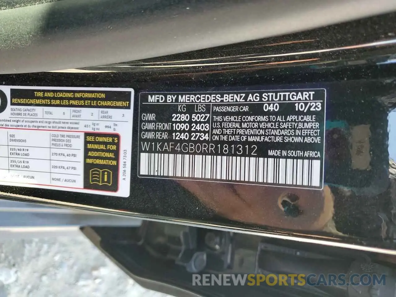 15 Photograph of a damaged car W1KAF4GB0RR181312 MERCEDES-BENZ C-CLASS 2024
