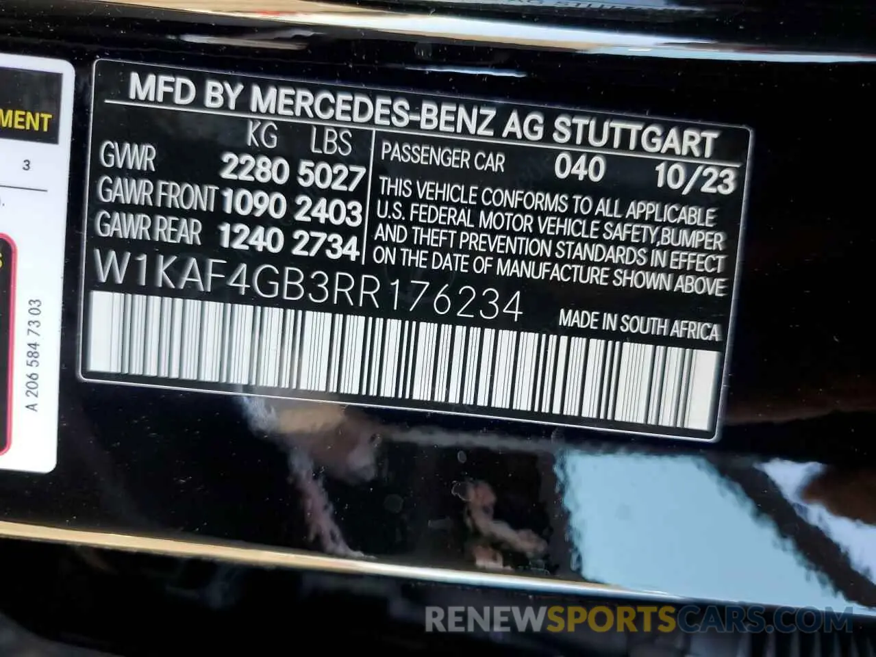 14 Фотография поврежденного автомобиля W1KAF4GB3RR176234 MERCEDES-BENZ C-CLASS 2024