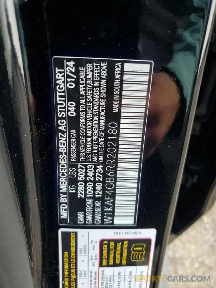 13 Photograph of a damaged car W1KAF4GB6RR202180 MERCEDES-BENZ C-CLASS 2024