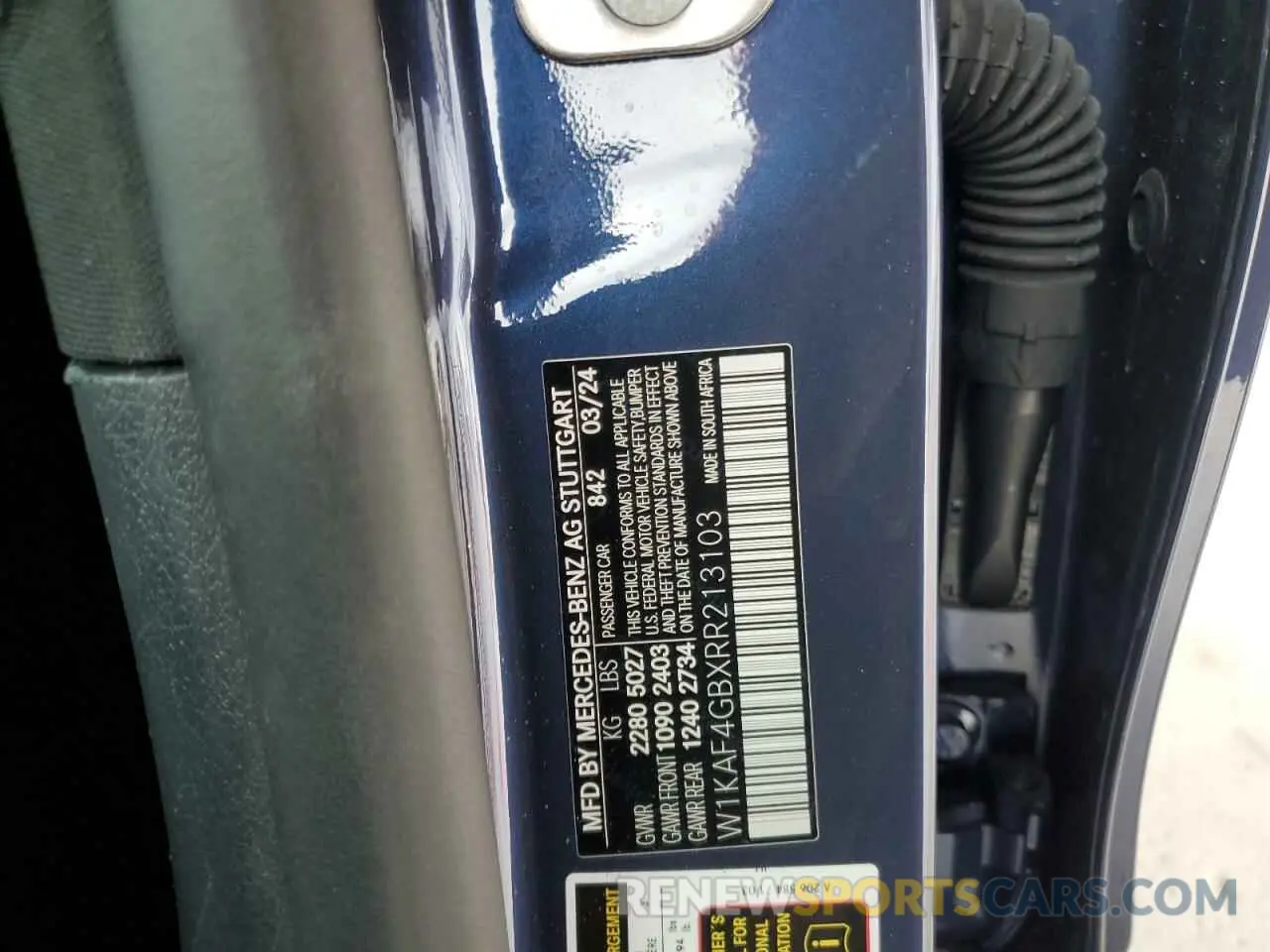 13 Photograph of a damaged car W1KAF4GBXRR213103 MERCEDES-BENZ C-CLASS 2024