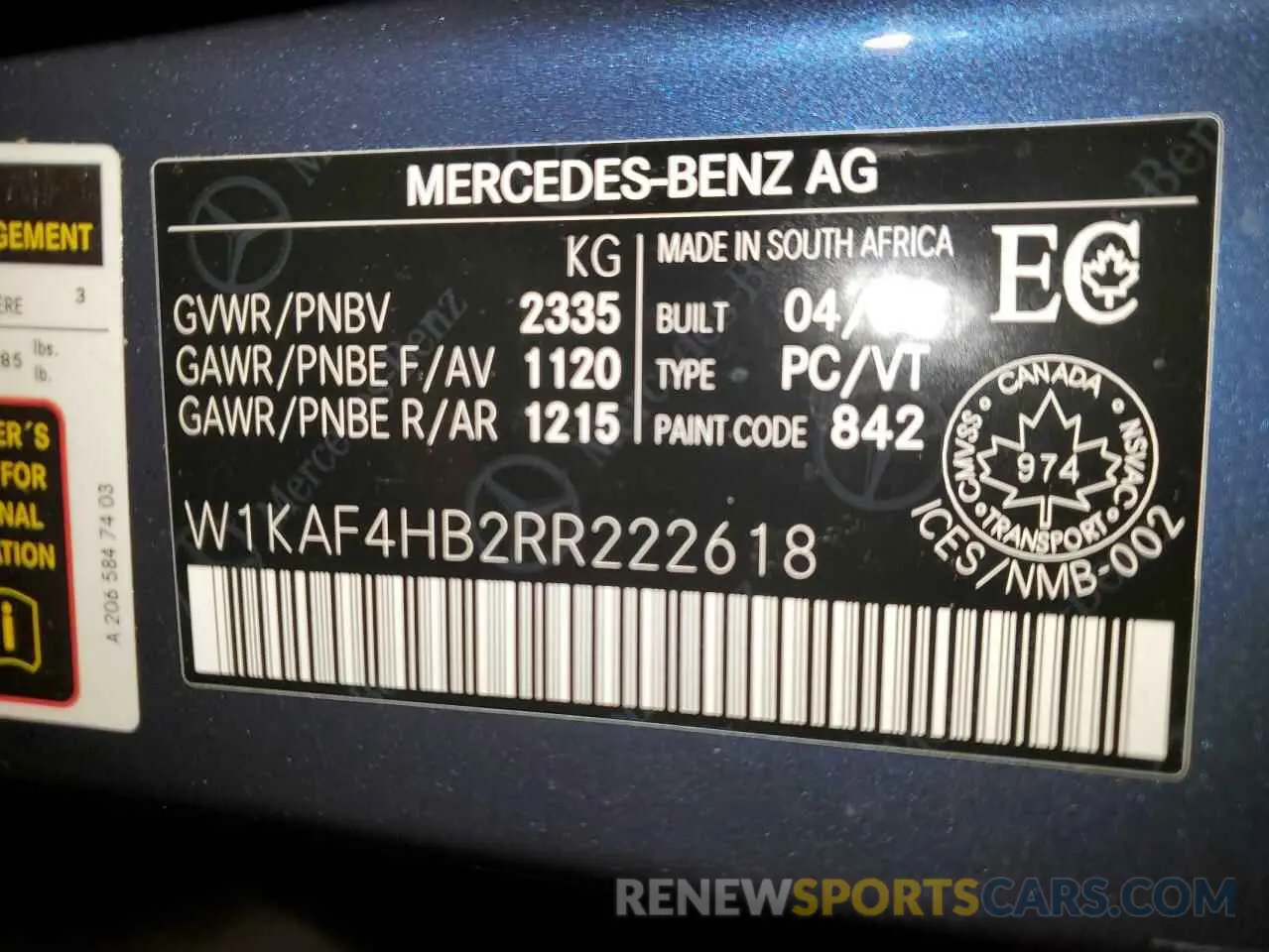 12 Photograph of a damaged car W1KAF4HB2RR222618 MERCEDES-BENZ C-CLASS 2024