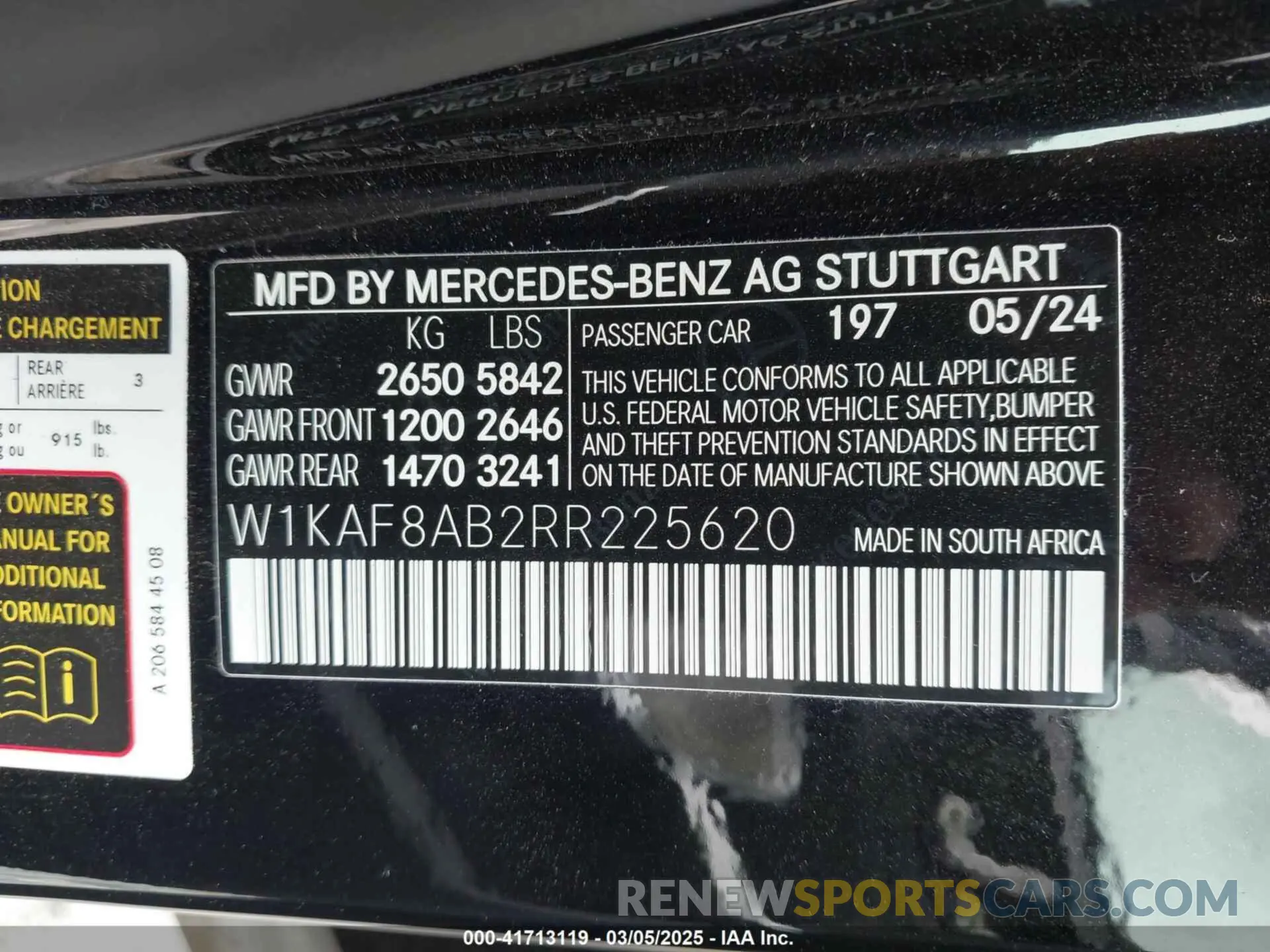 9 Фотография поврежденного автомобиля W1KAF8AB2RR225620 MERCEDES-BENZ C-CLASS 2024